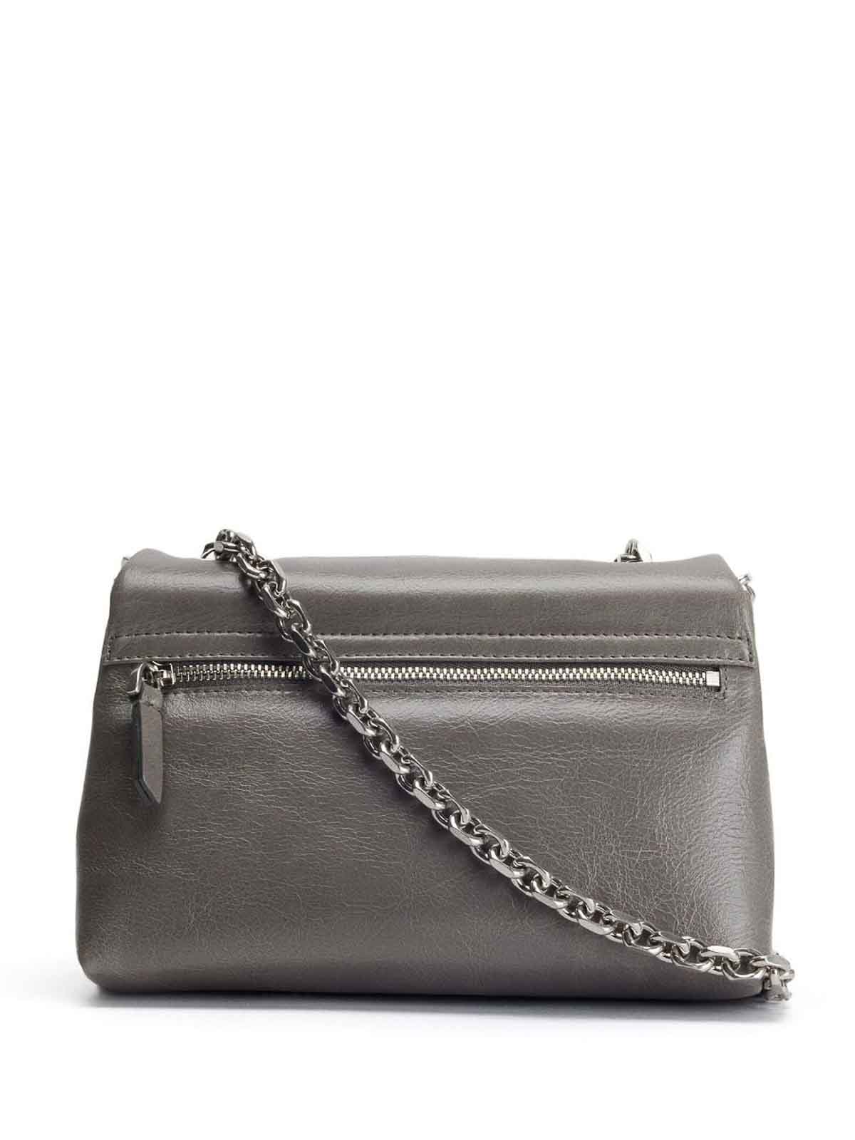 Ami Paris voulez-vous crinkled leather bag - Grey|ULL001AL0013087