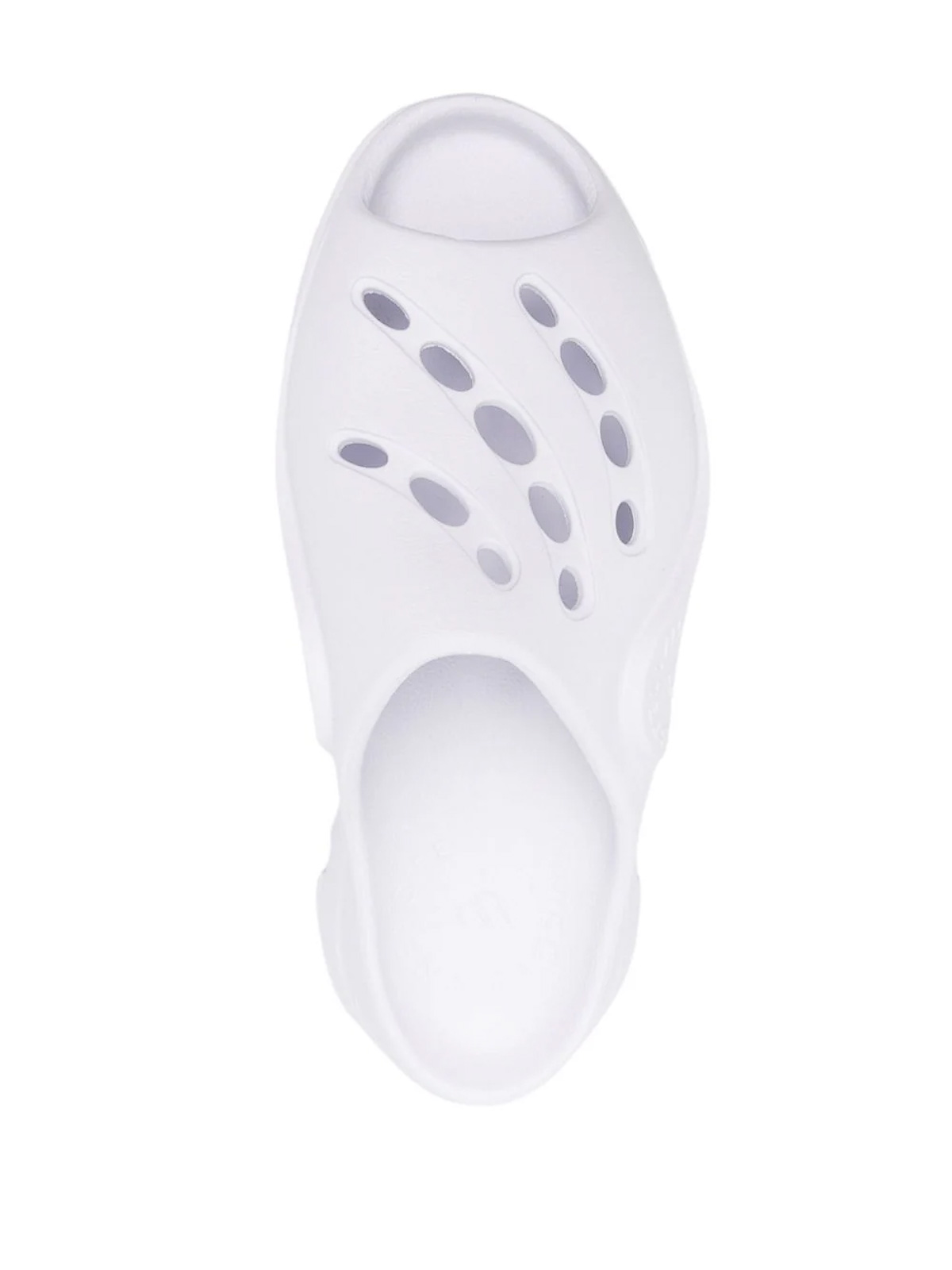 Shop Adidas By Stella Mccartney Logo-embossed Perforated Clogs In White