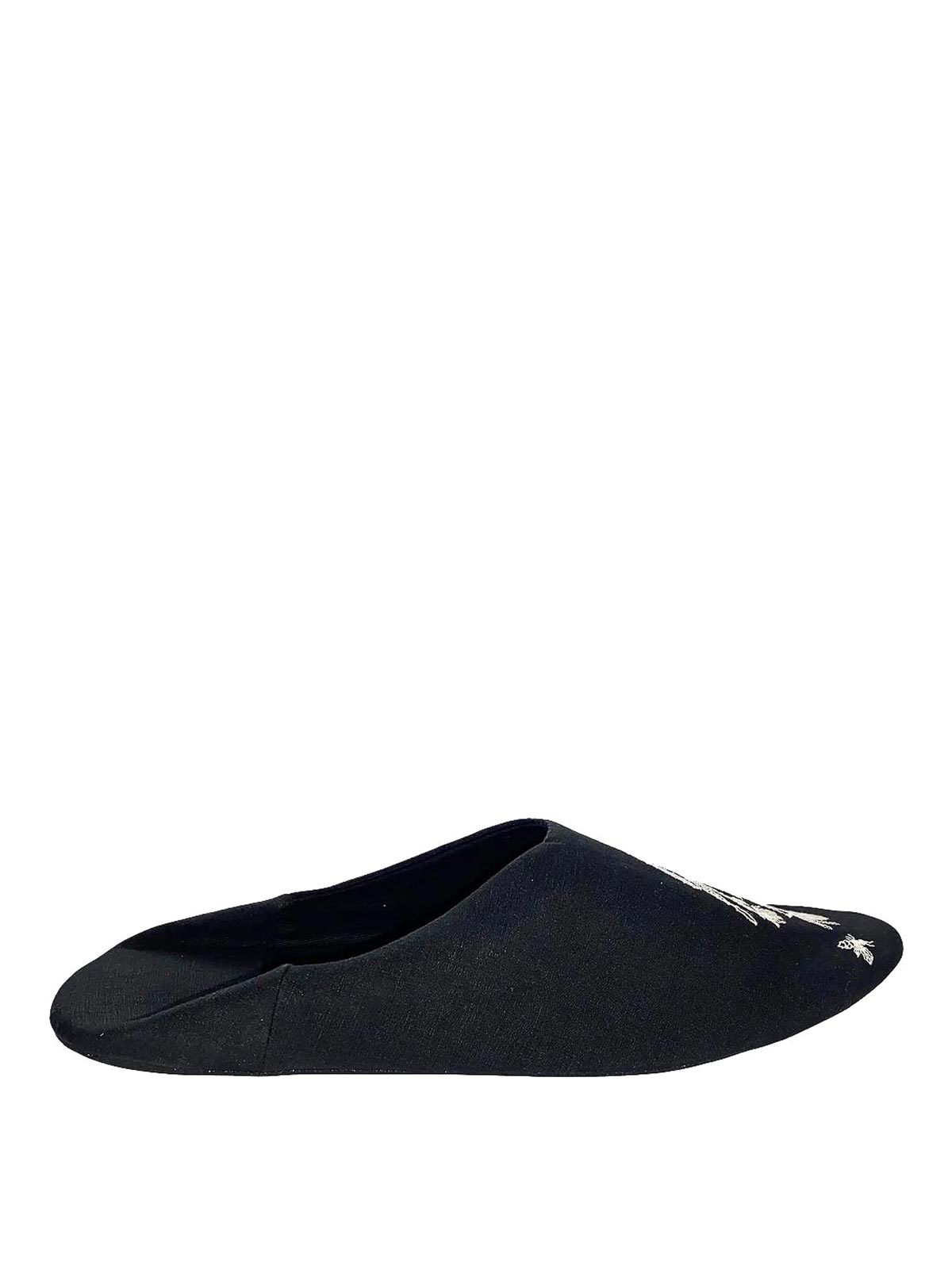 Shop Antipast Embroired Babouche In Black