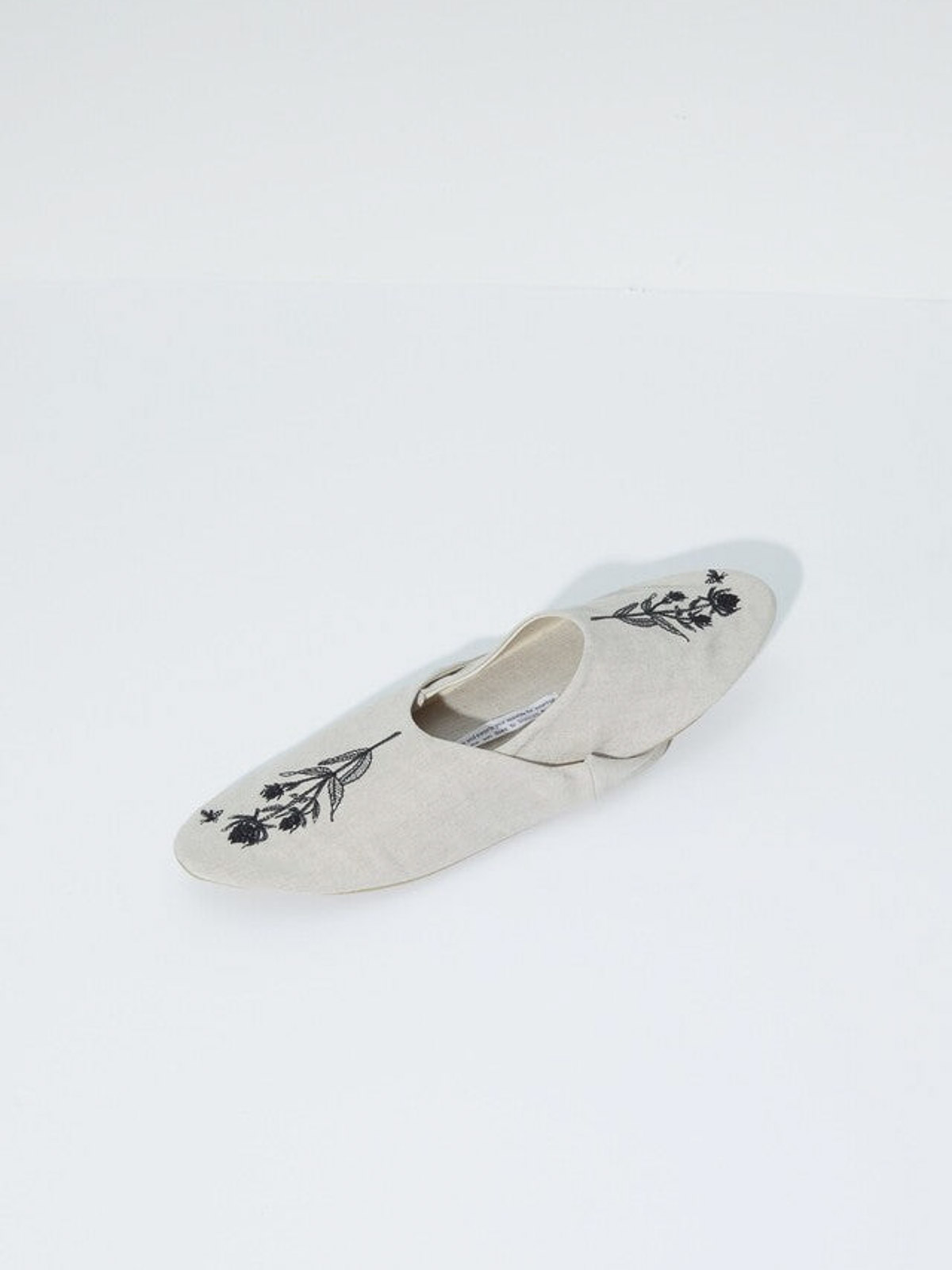 Shop Antipast Embroired Babouche In Beige