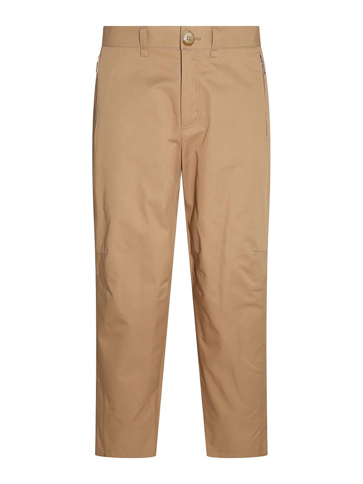 Shop Lanvin Sand Cotton And Wool Blend Pants In Beige
