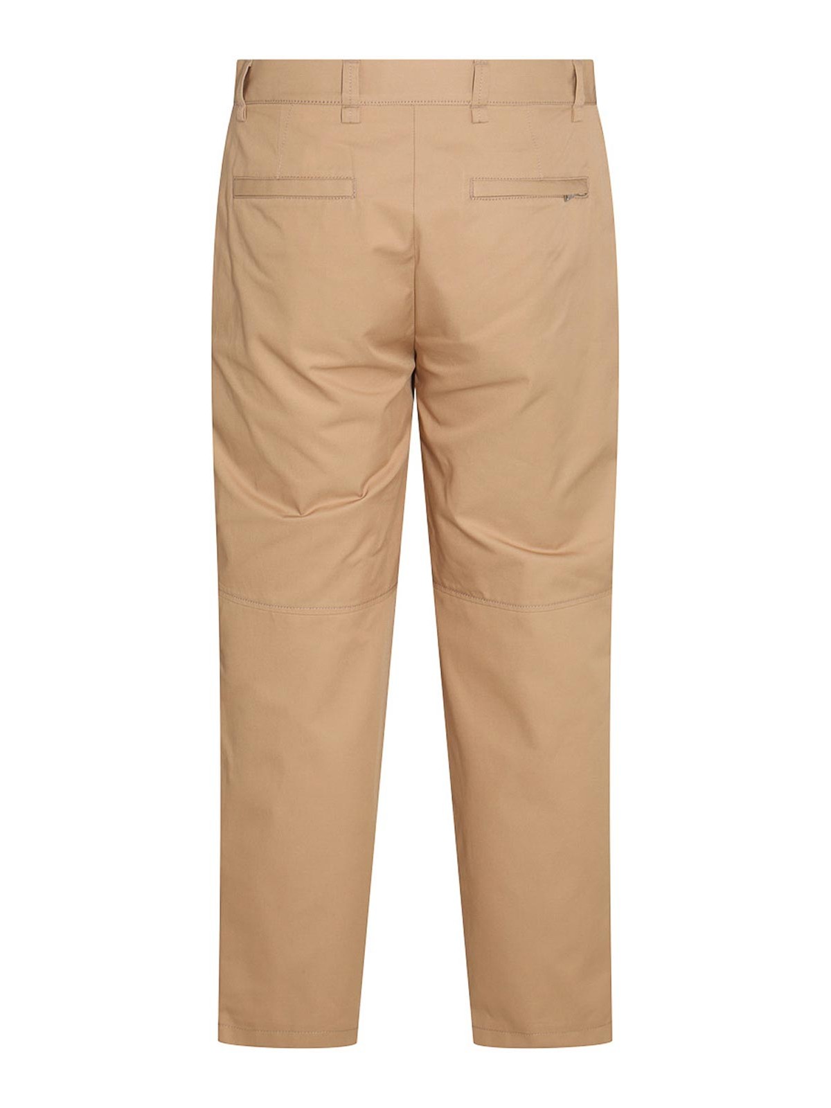 Shop Lanvin Sand Cotton And Wool Blend Pants In Beige