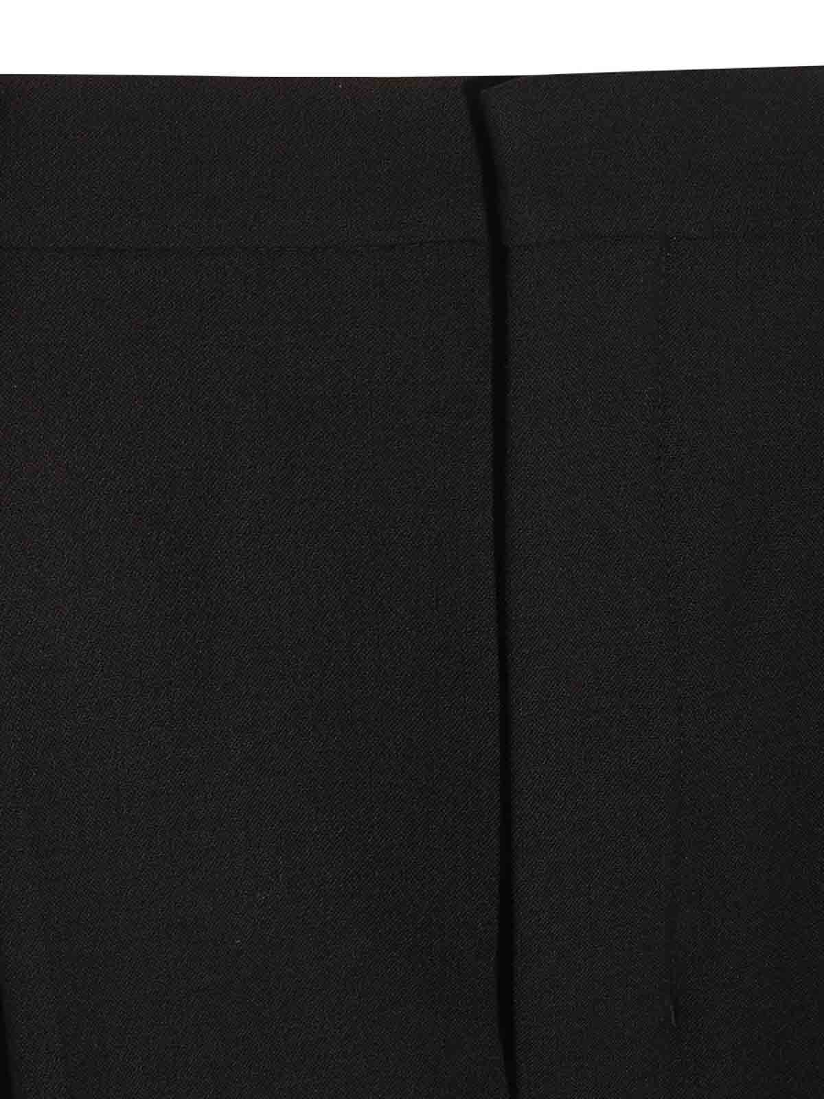 Shop Ami Alexandre Mattiussi Black Wool Blend Trousers