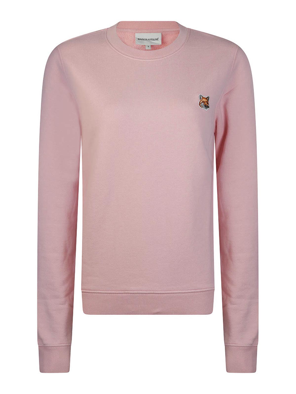 Maison Kitsuné Pink cotton fox head sweatshirt | LW00302KM0001P603