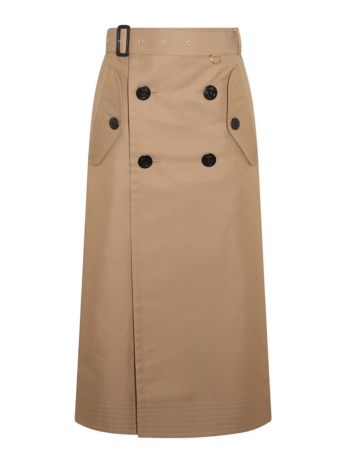 Knee length skirts & Midi Sacai - Beige cotton blend gabardine