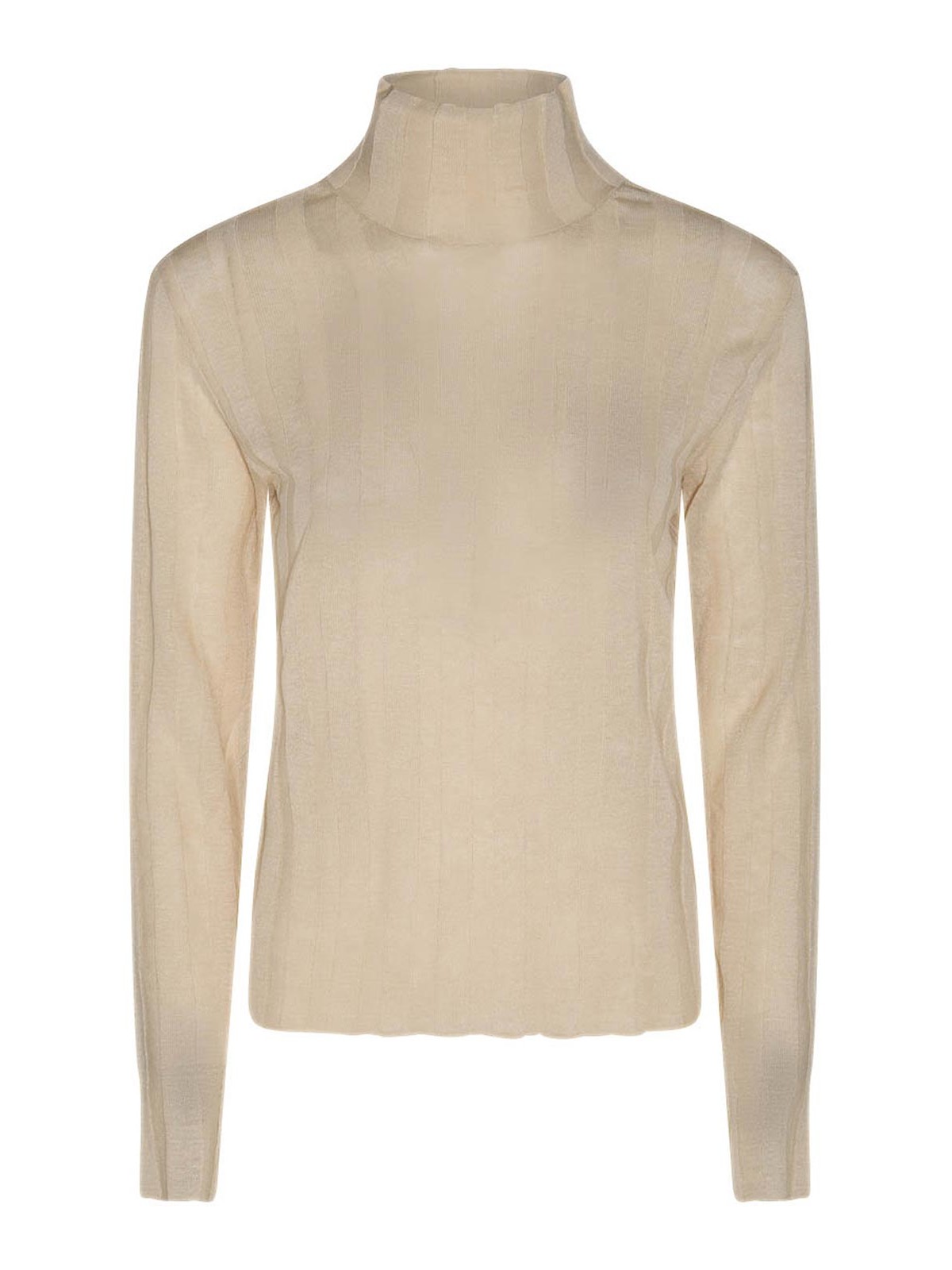 Shop The Row Antique Cream Linen And Silk Blend Sweater In Crema