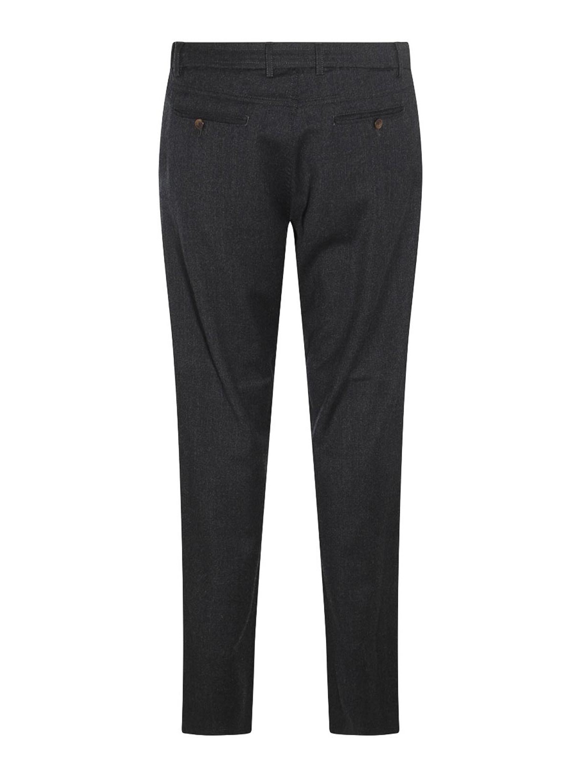 Shop Canali Dark Grey Wool Pants