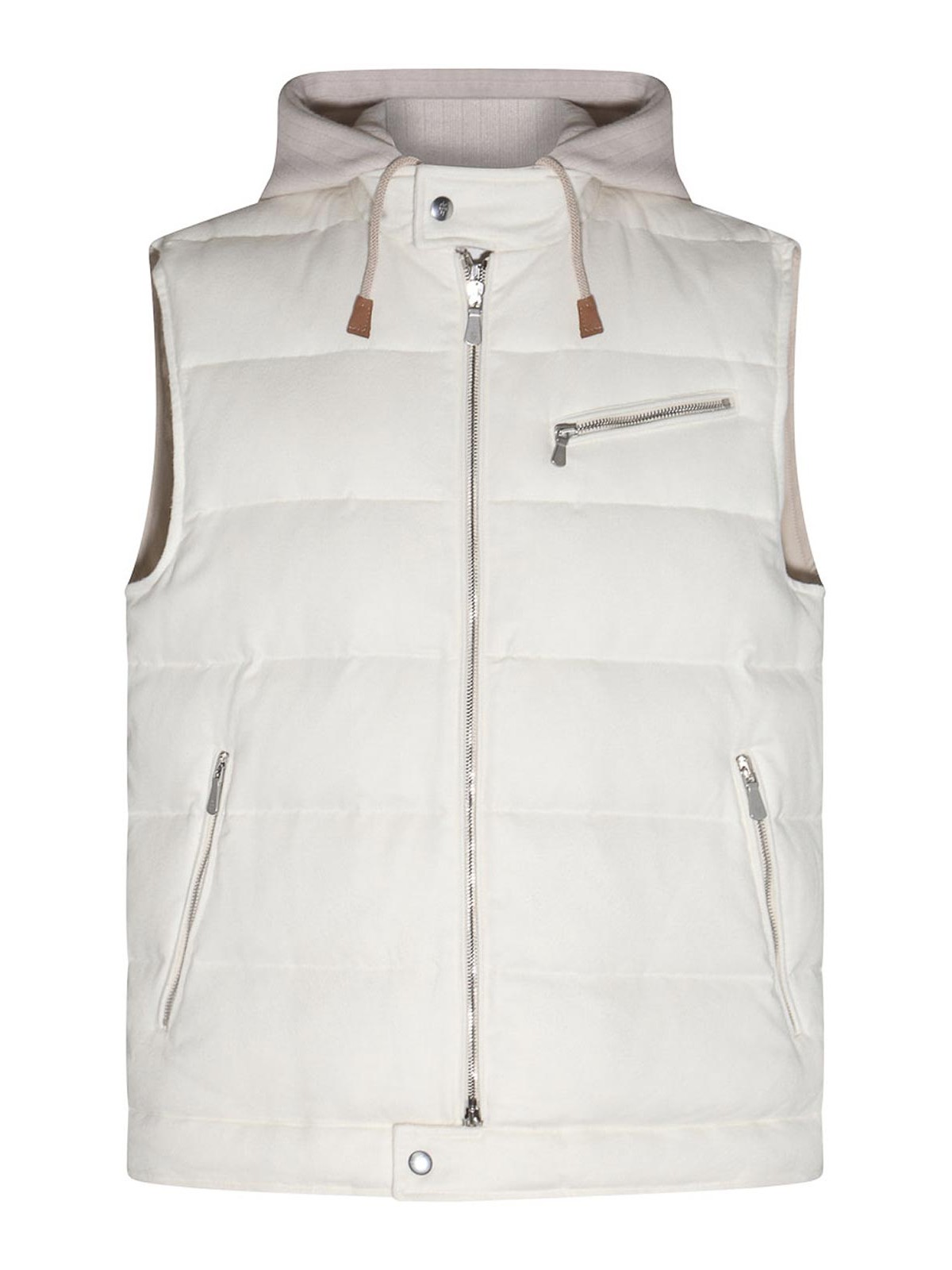 Casual jackets Eleventy - White puffer vest downn jacket