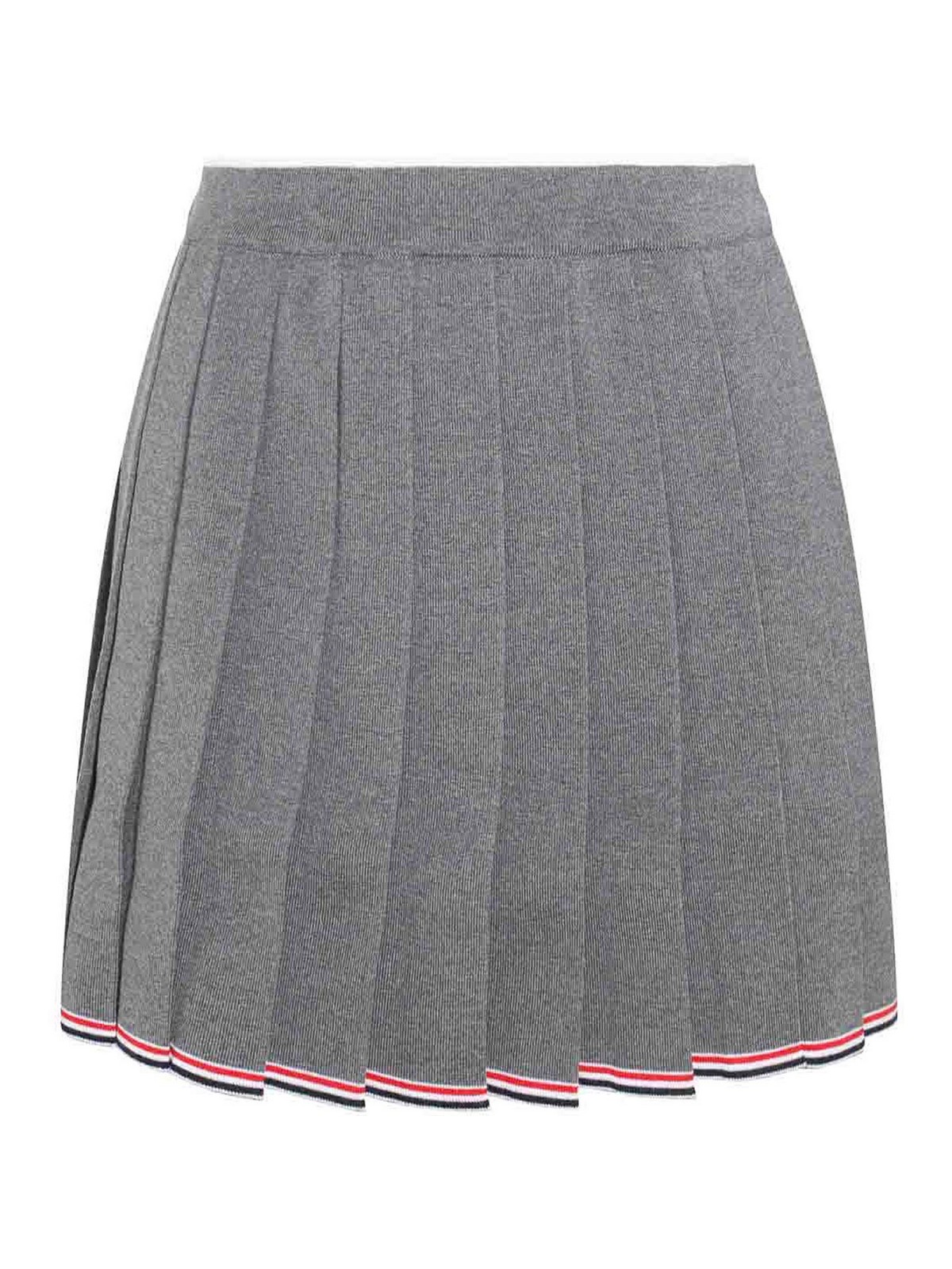 Grey pleated on sale skirt knee length