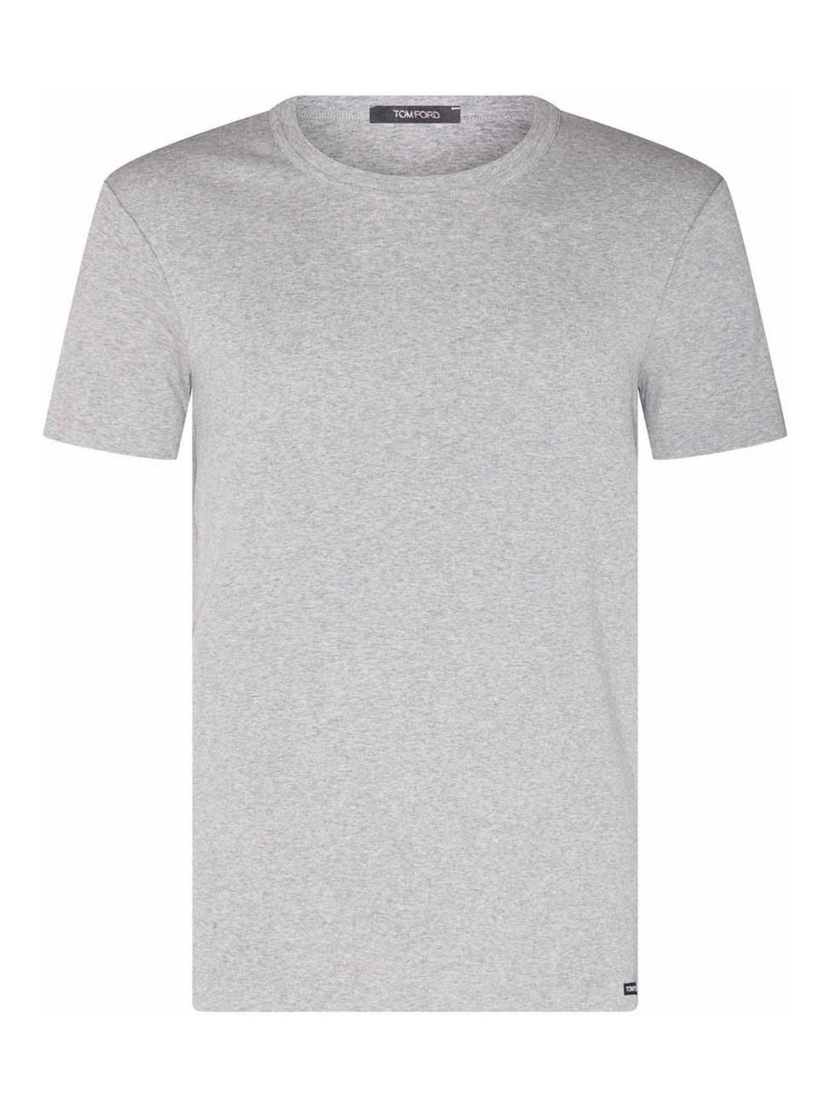 Shop Tom Ford Grey Cotton Blend T-shirt