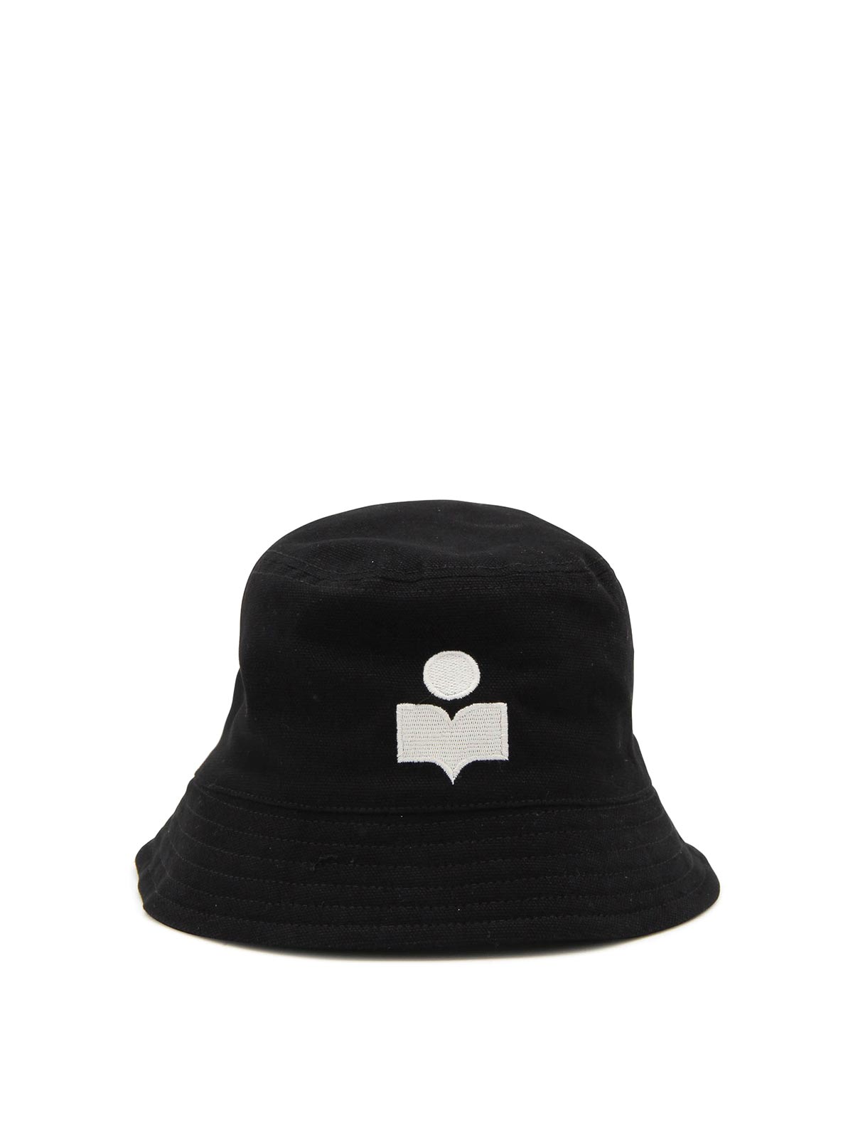 Shop Isabel Marant Black And White Cotton Haley Bucket Hat