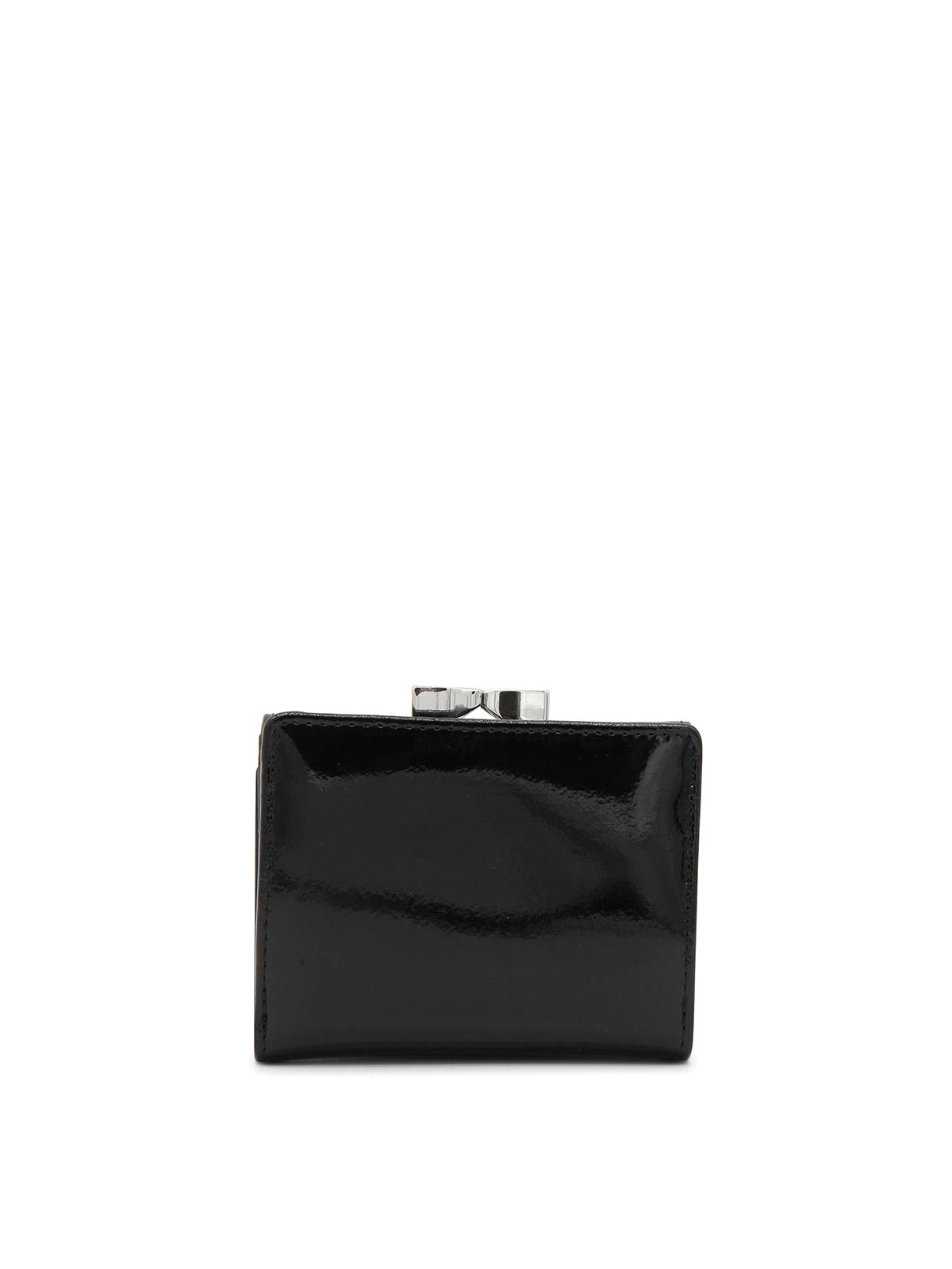 Black leather small frame wallet