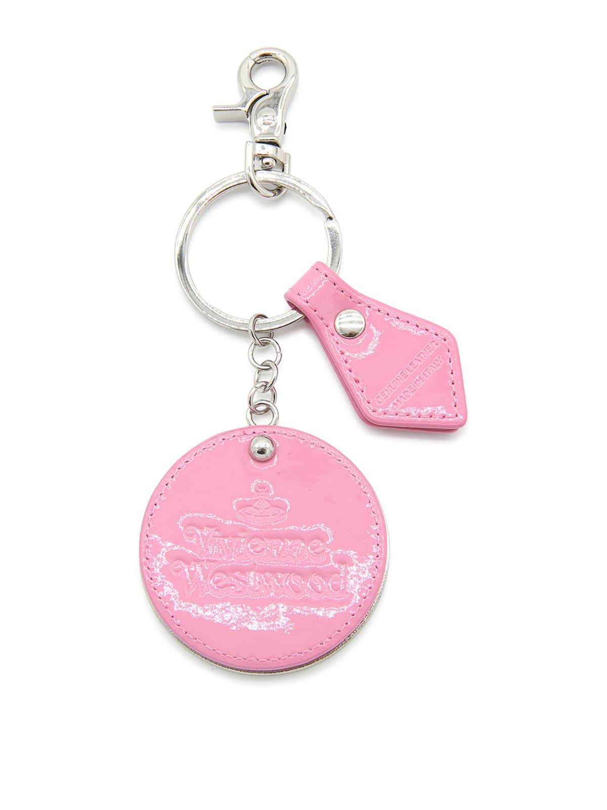 Rings Vivienne Westwood - Shiny pink metal key ring - 82030102UOM000GG406