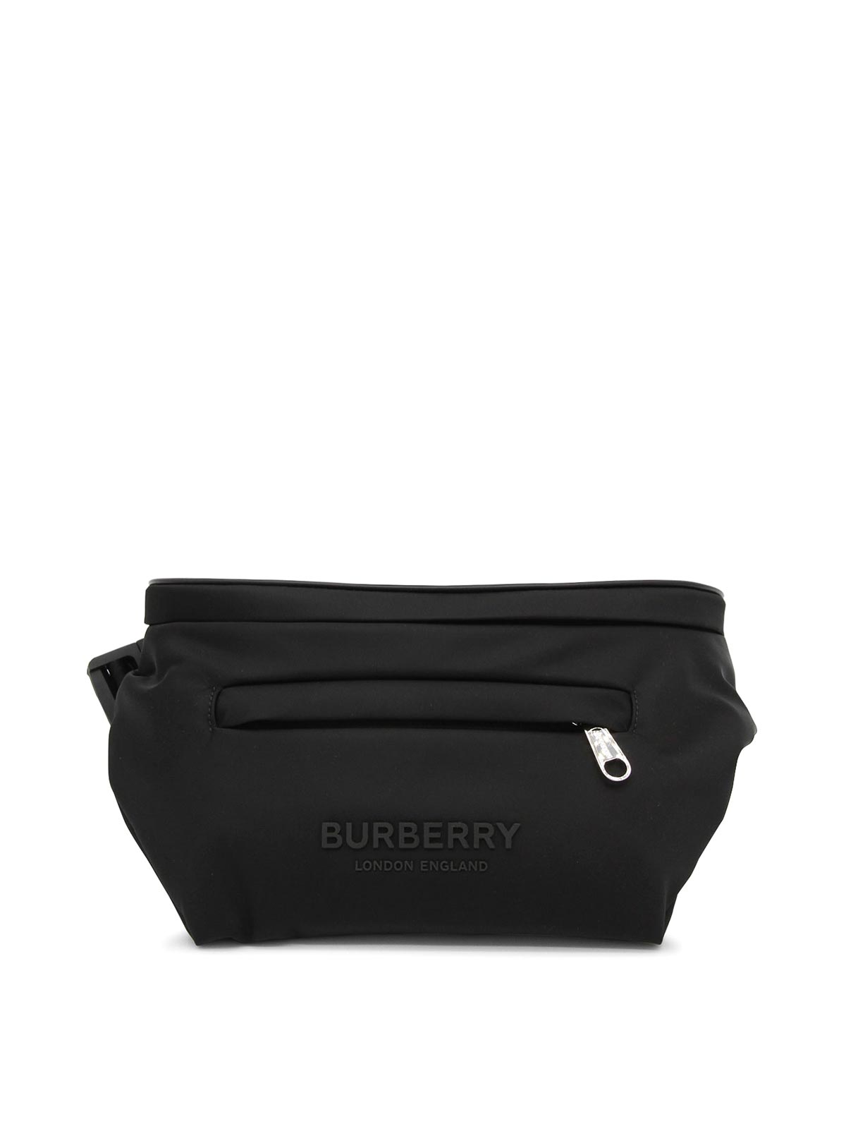 BLACK NYLON CURVE BELT BAG