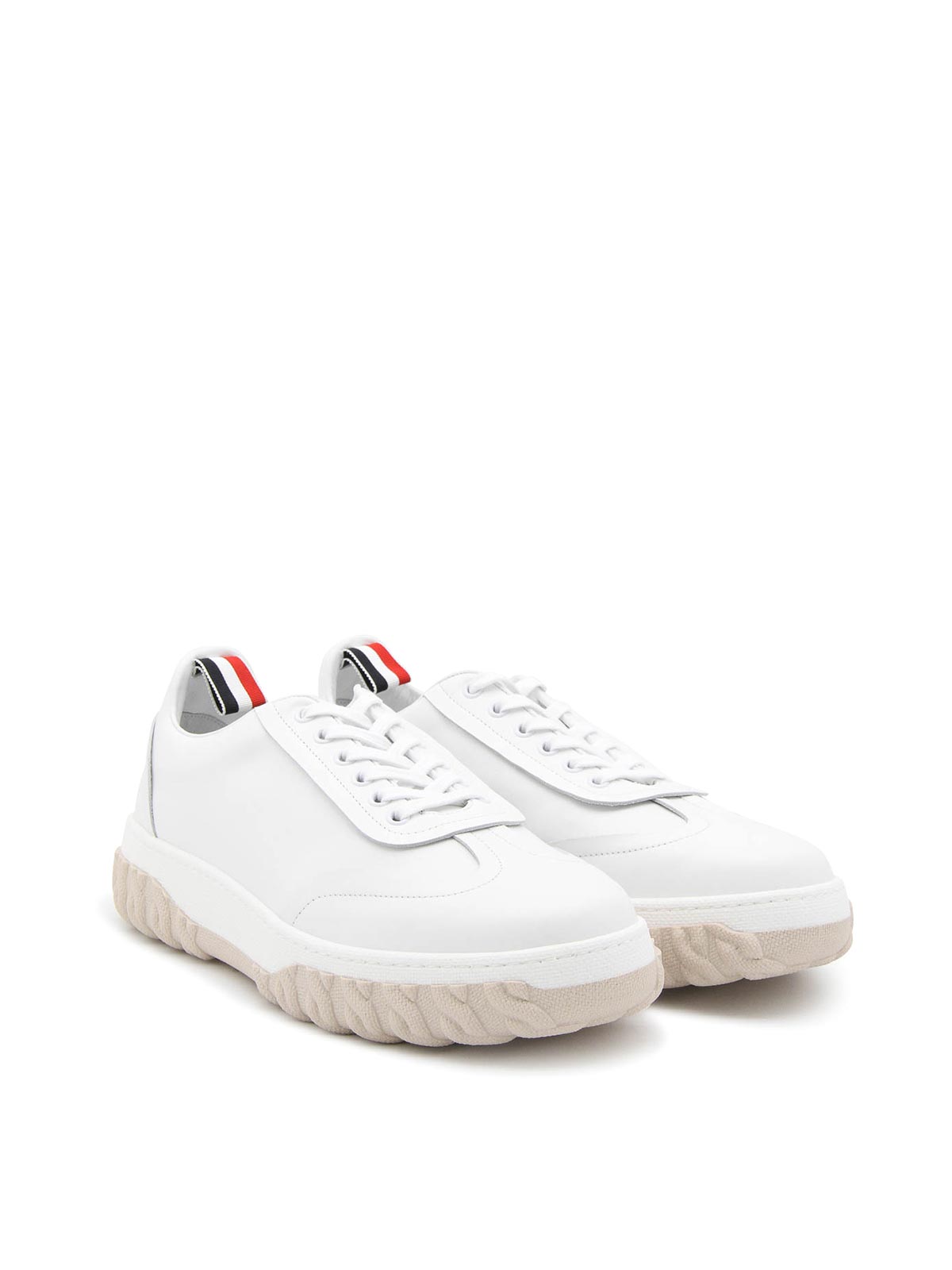 Thom Browne｜SNEAKERS (MFD258A 05584 100) Vitello Calf Court Shoe | Thom Browne