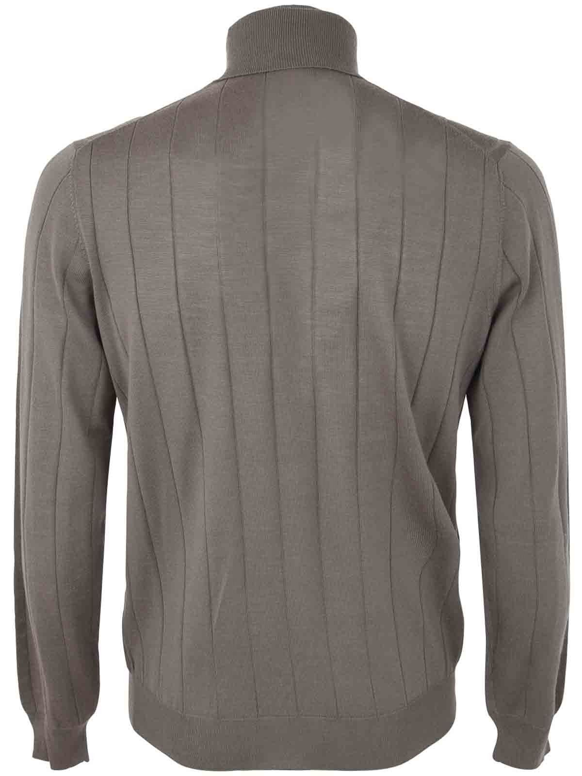Shop Filippo De Laurentiis Royal Merino Long Sleeves Turtle Neck Sweater In Grey