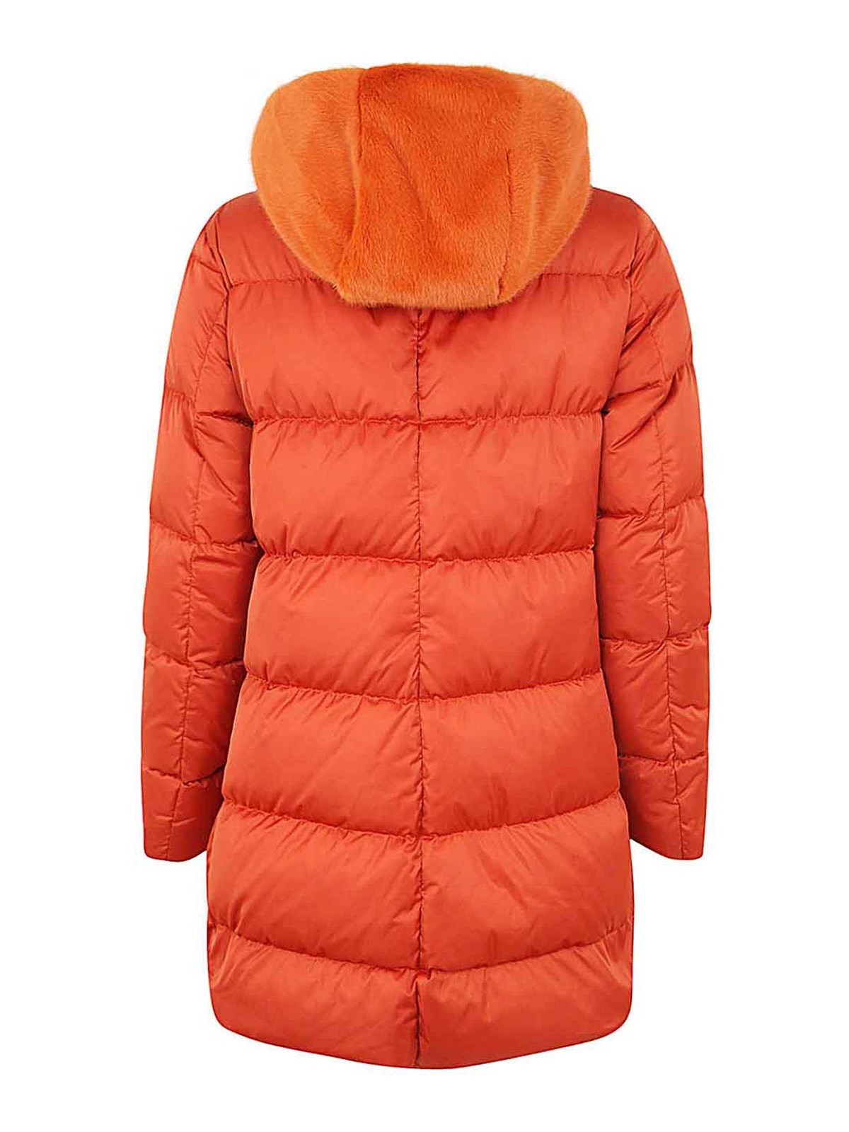 Shop Herno A-shape Silk Jacket In Orange