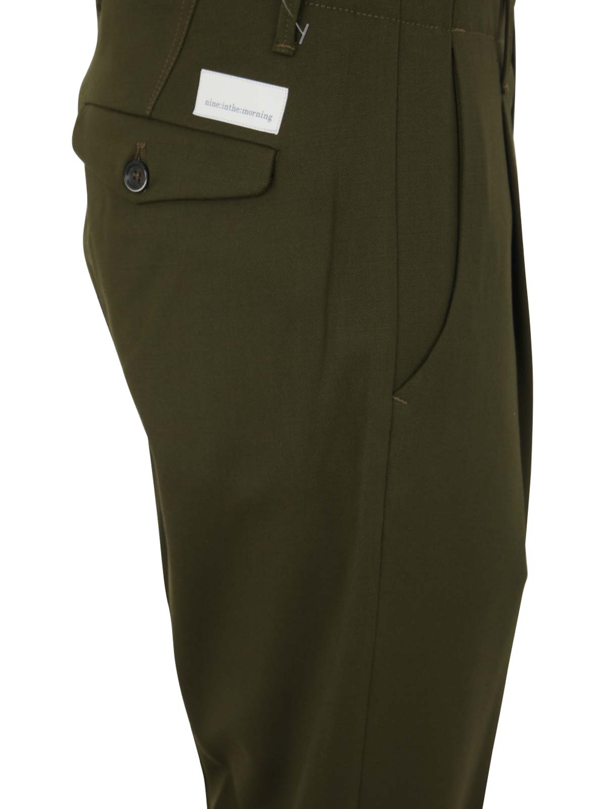 Shop Nine In The Morning Stretch Pants With Pences In Green