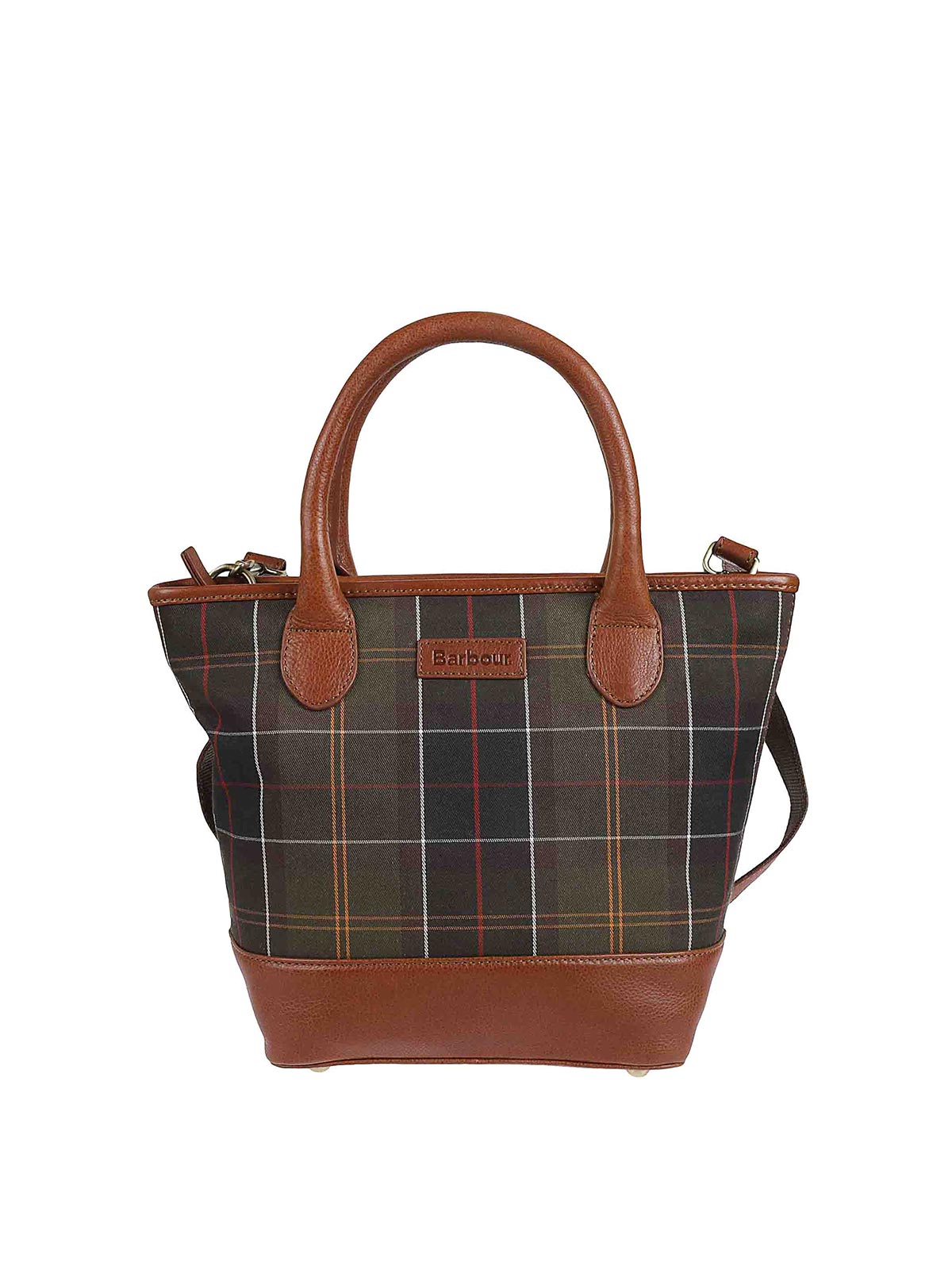 Barbour Katrine Checked Tote Bag In Beige