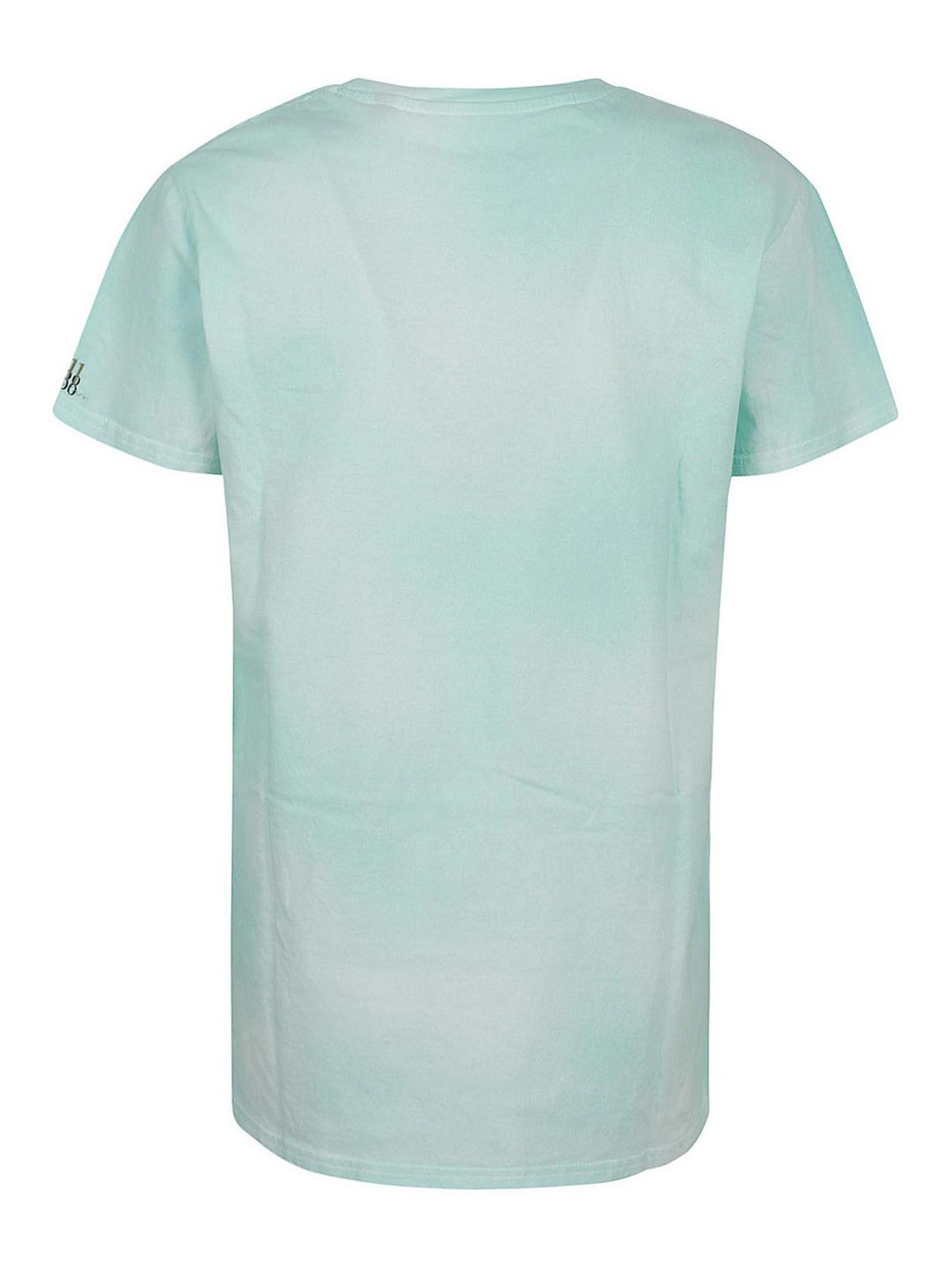 Shop Eleven88 Embroidered Heart T-shirt In Light Blue