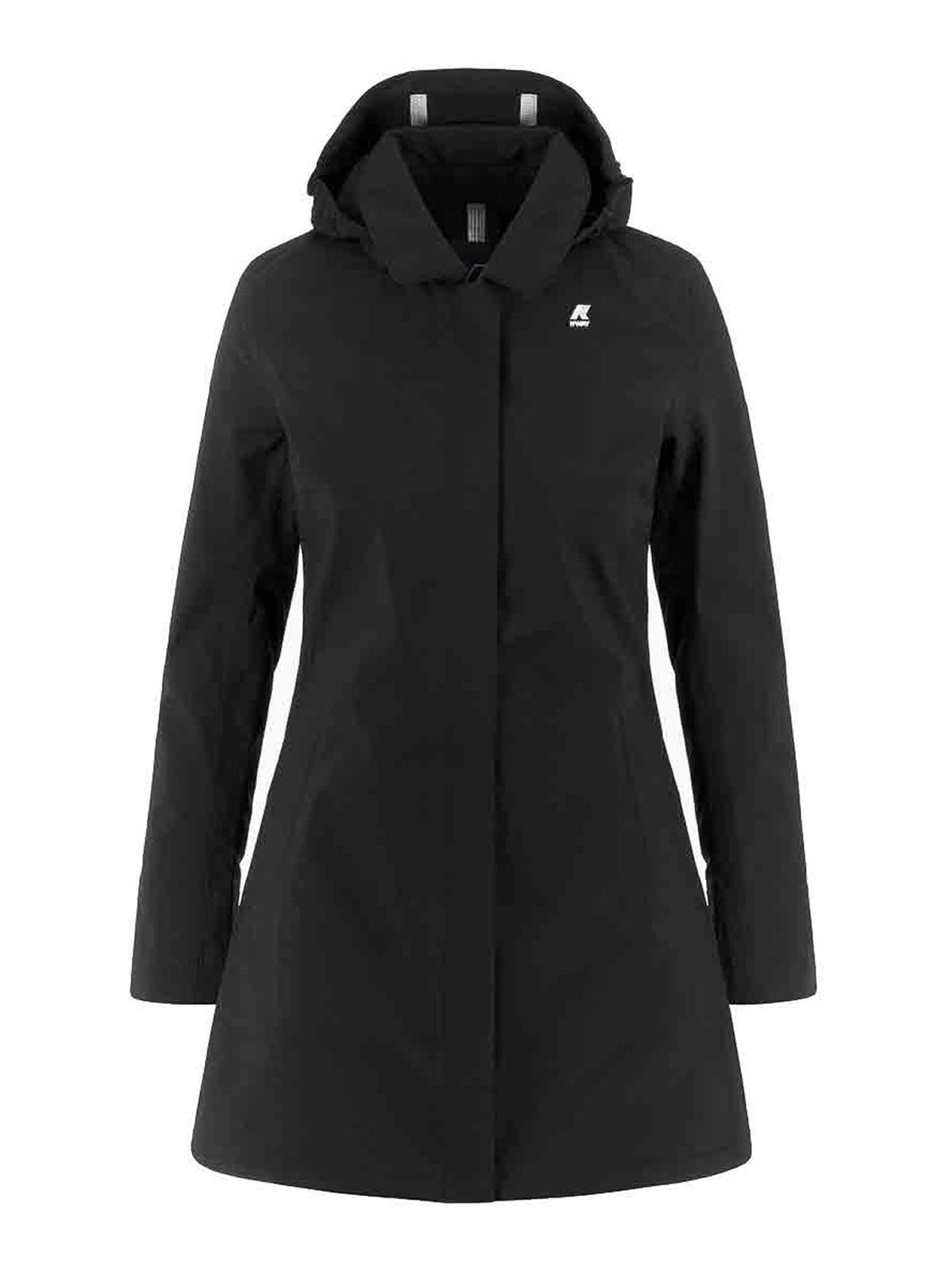Shop K-way Trench Coat In Black