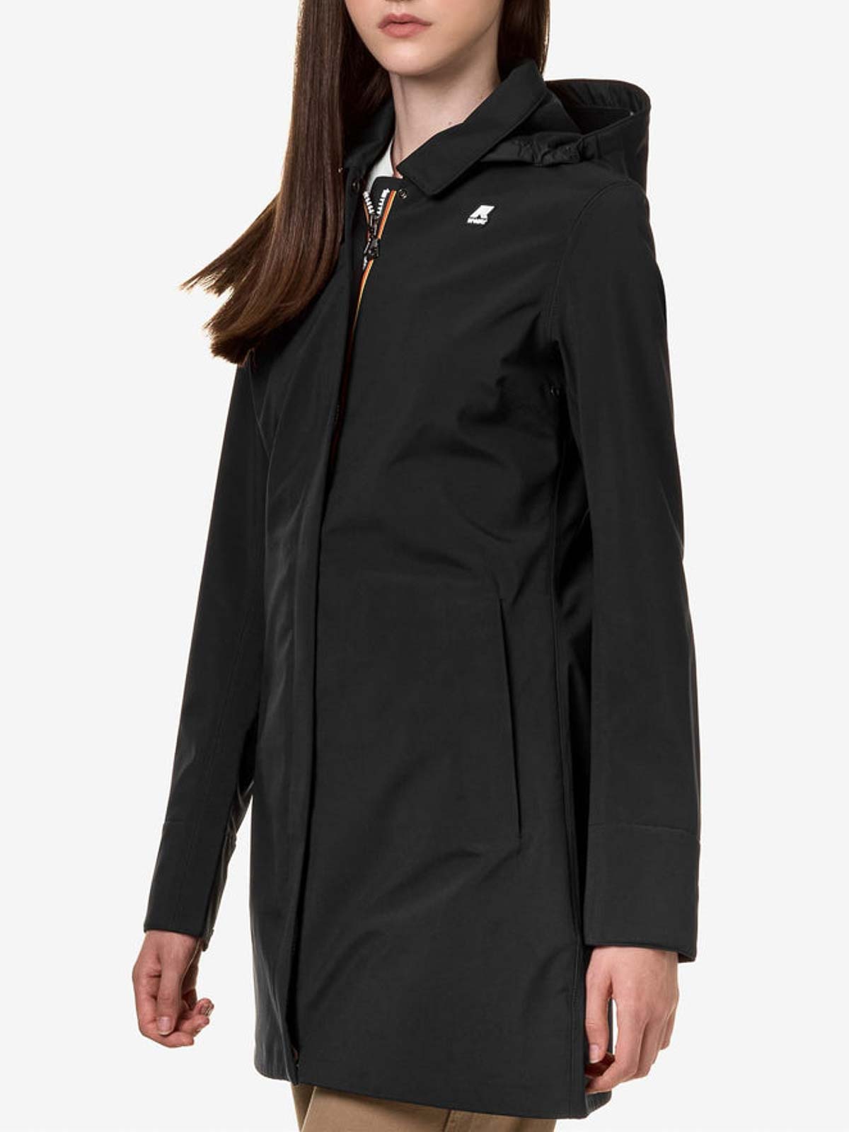 Shop K-way Trench Coat In Black