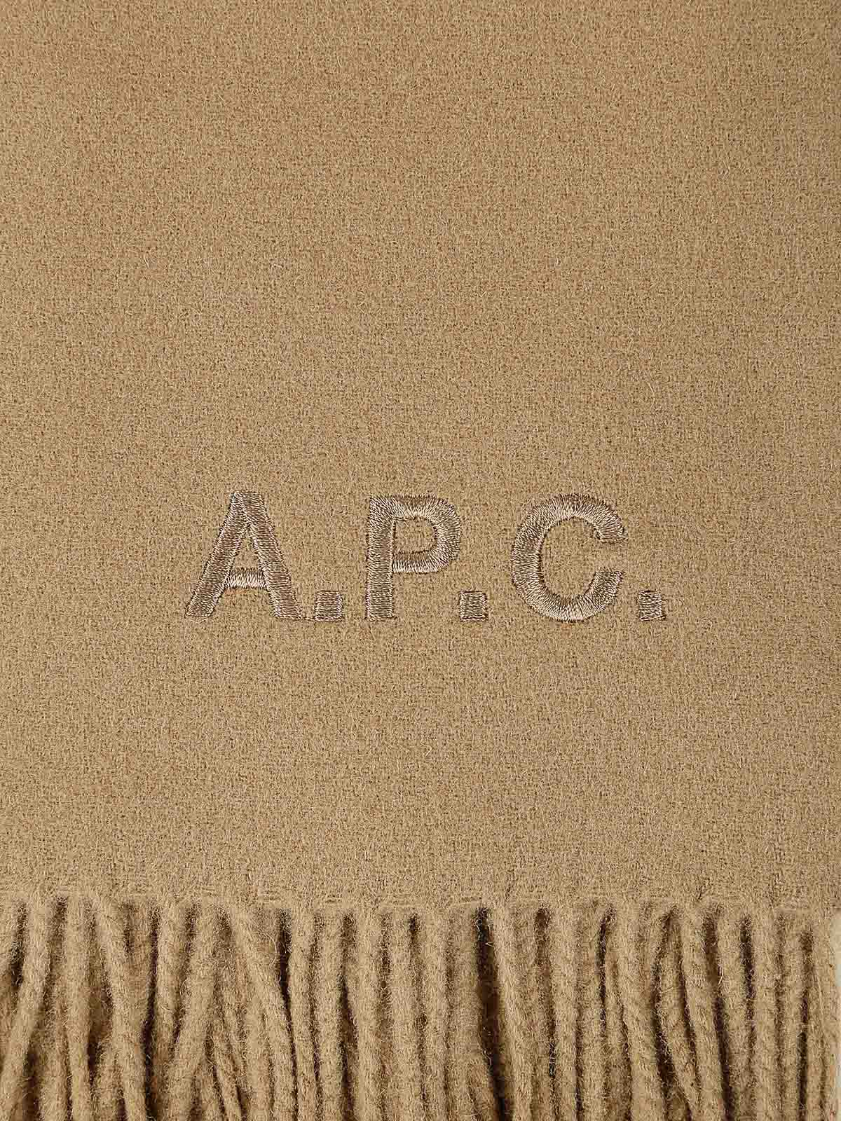Shop Apc A.p.c Scarf In Camel