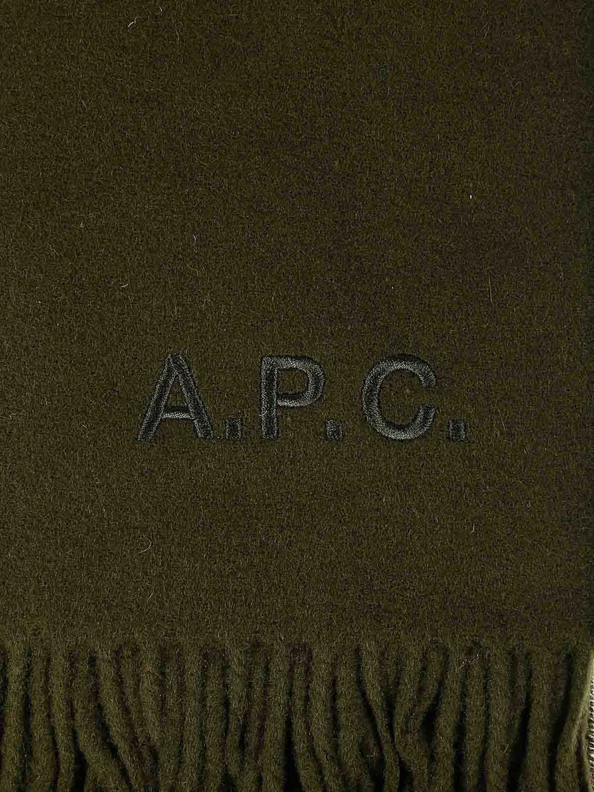 Shop Apc A.p.c Scarf In Green
