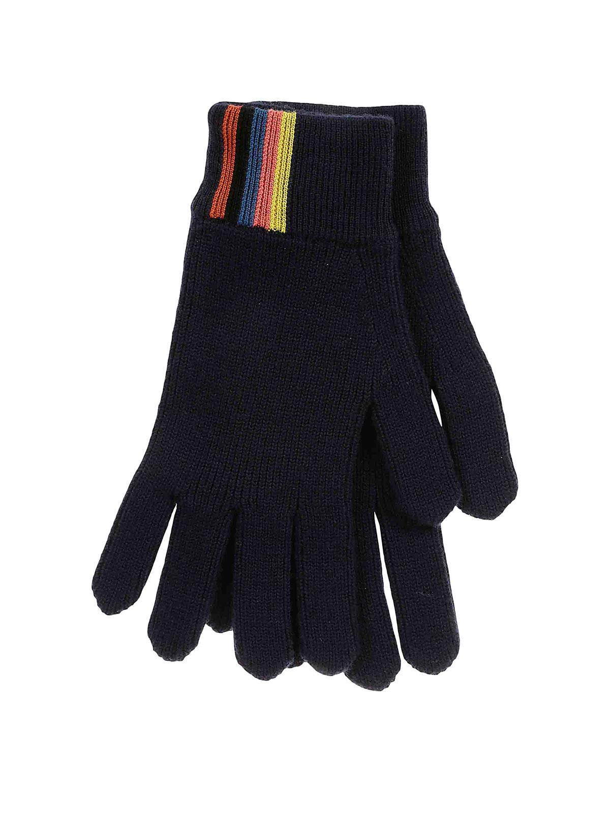 Shop Paul Smith Blue Gloves In Dark Blue