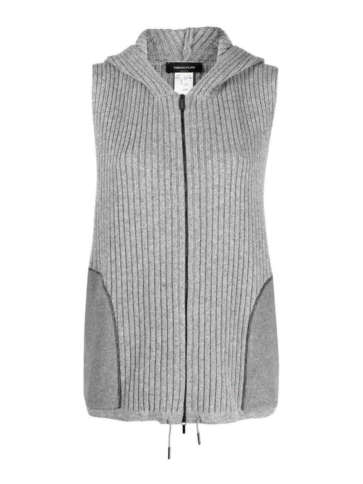 Cappotti corti Fabiana Filippi - Gilet con cappuccio