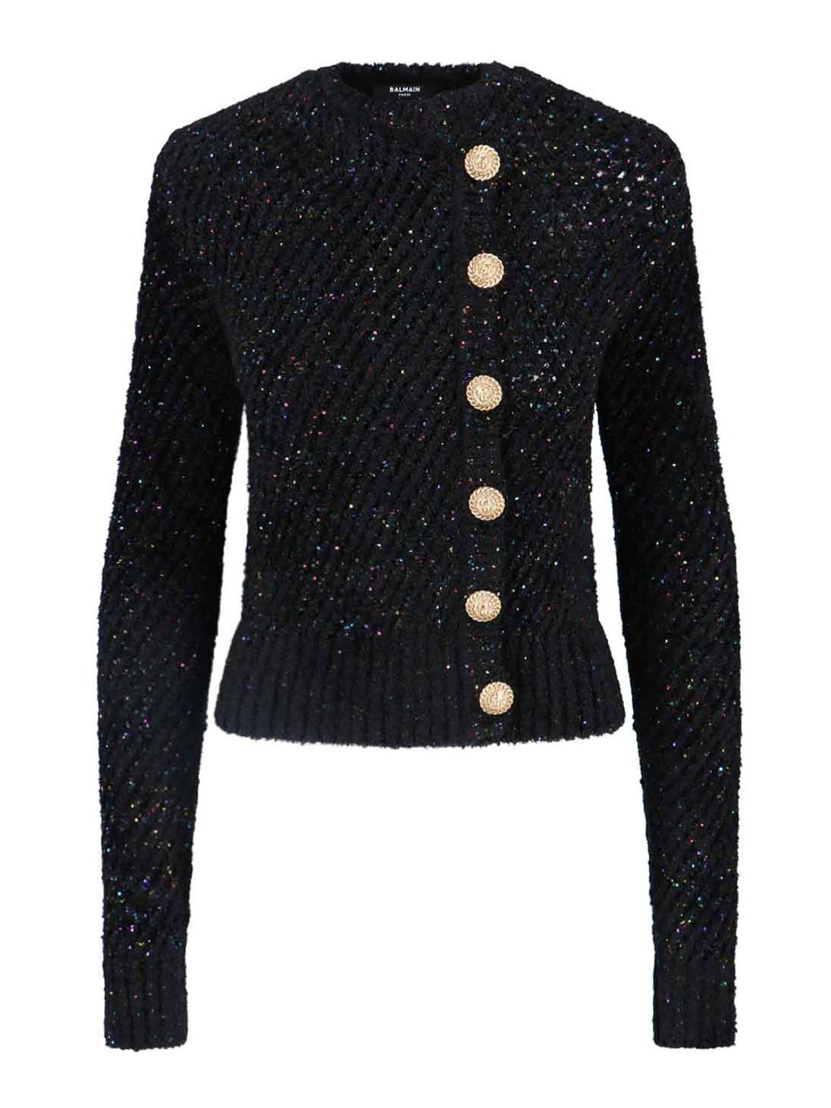 Balmain sequined cardigan in black Black BF0KL130KF11EAH