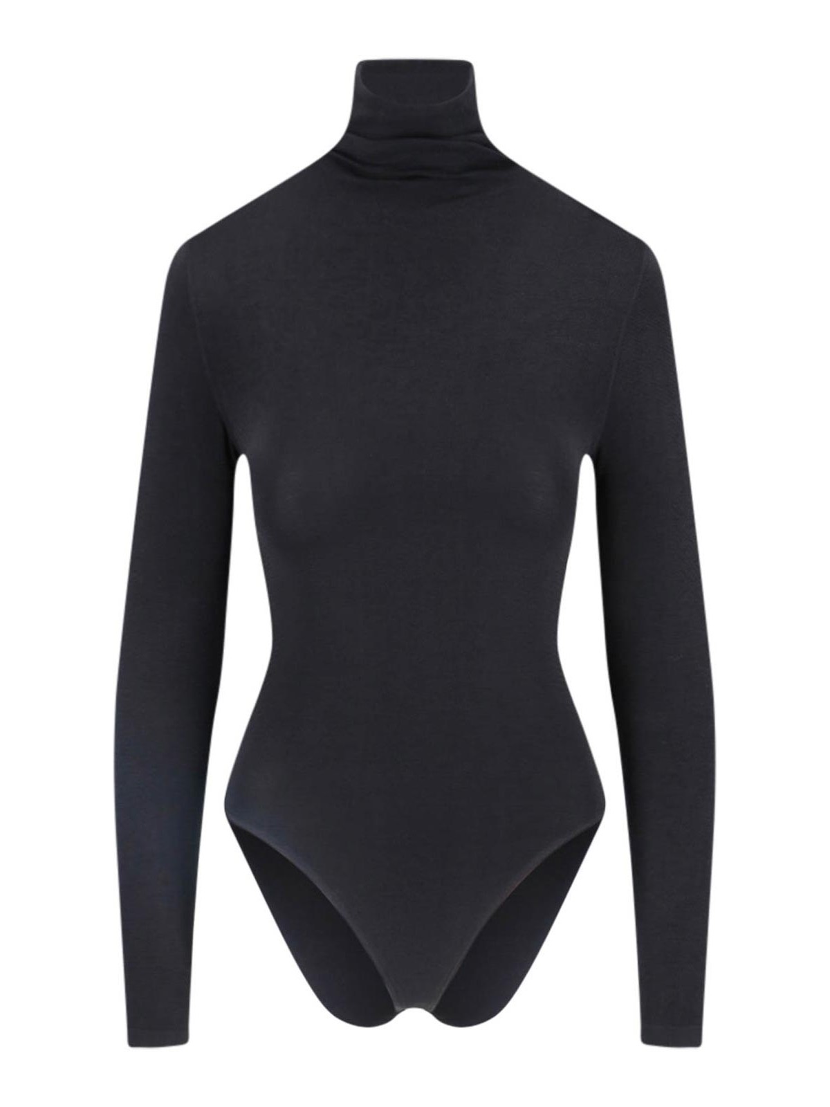Shop Wolford High Neck Bodysuit In Black