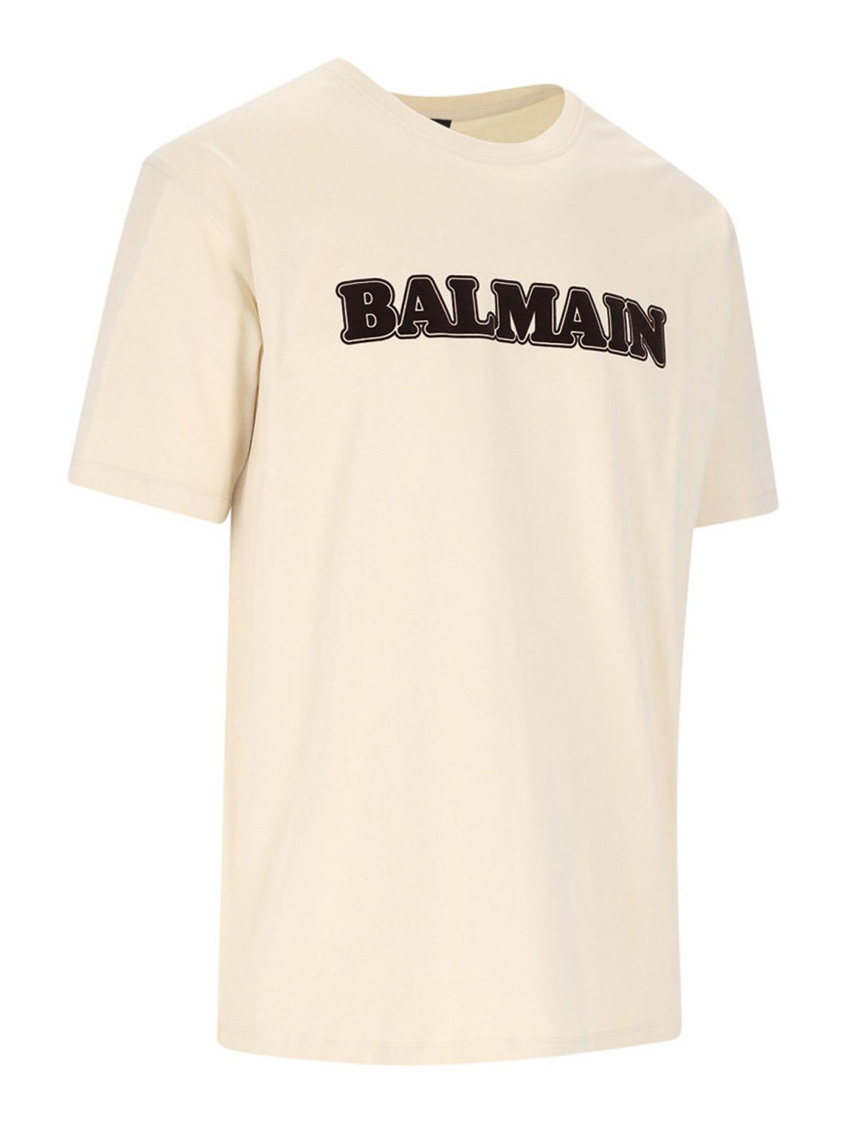 Tシャツ・カットソー Balmain White Cotton T-Shirt Balmain Logo print white cotton T-shirt - White | SH11601I3120FA