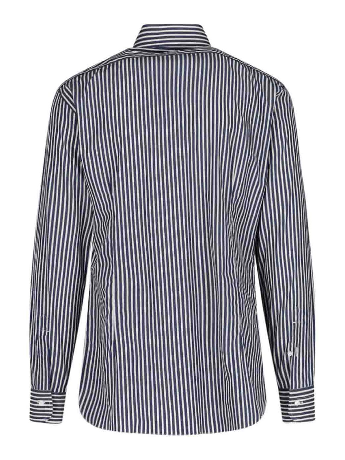 Shop Barba Striped Shirt In Blue