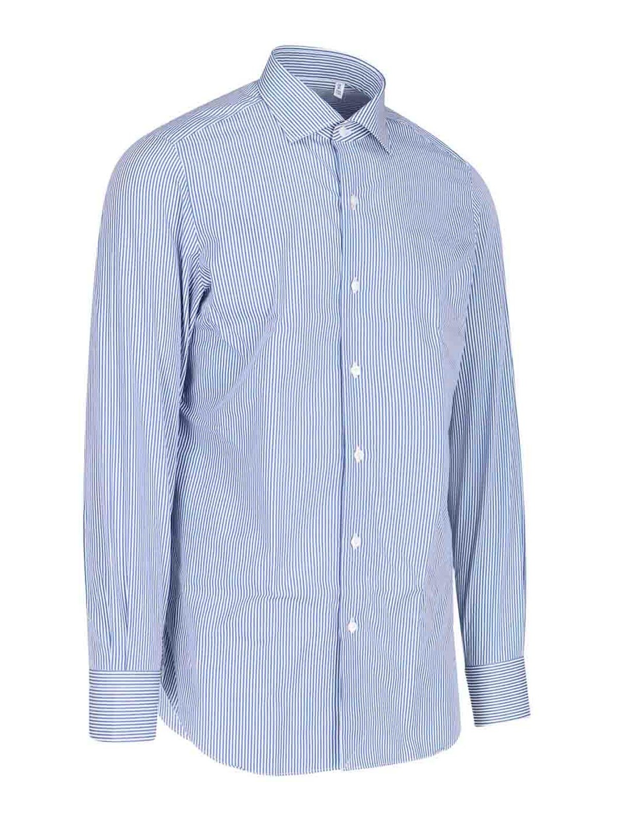 Shop Finamore 1925 Classic Shirt In Blue