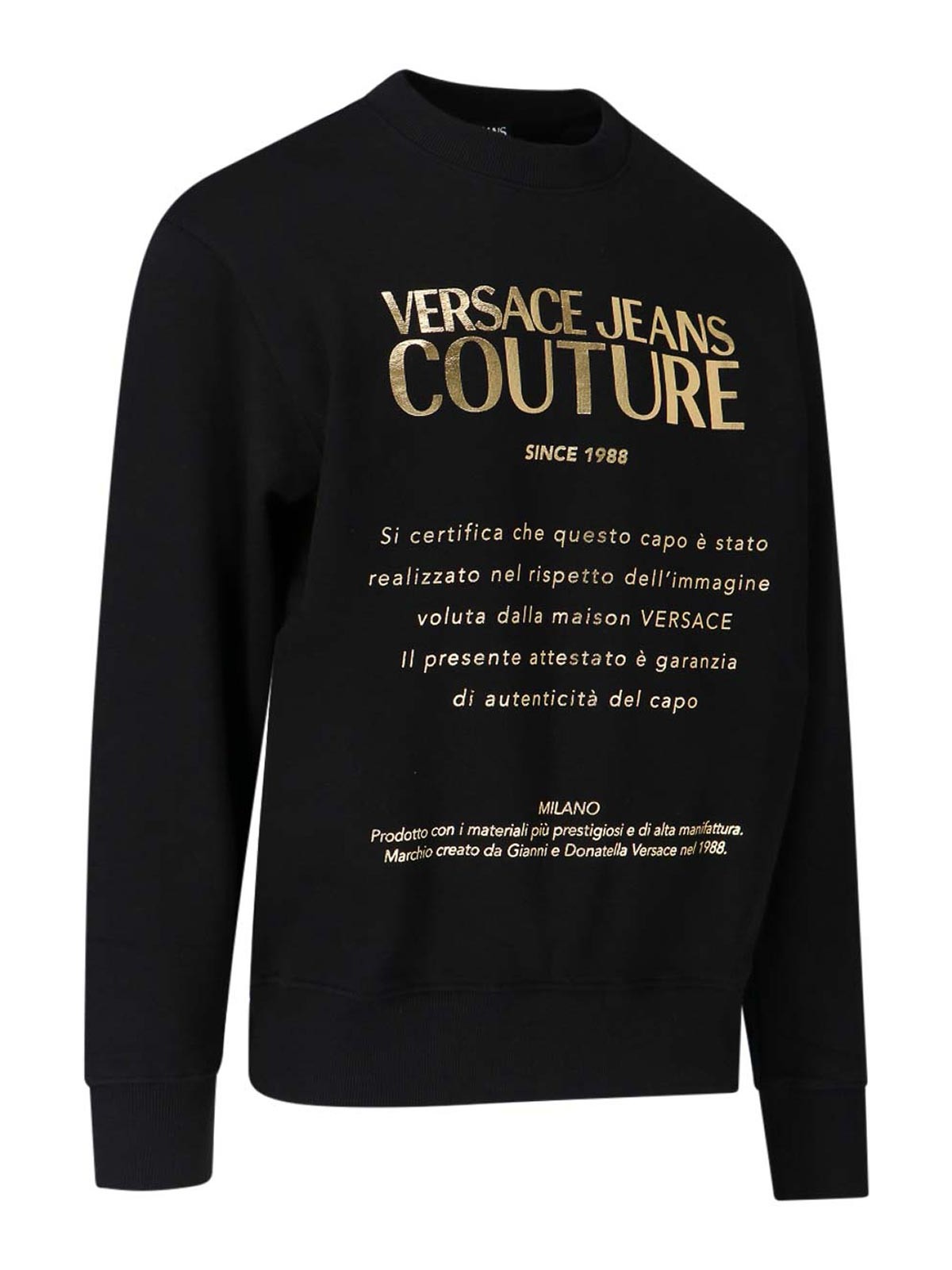 Shop Versace Jeans Couture Crewneck Sweatshirt In Negro