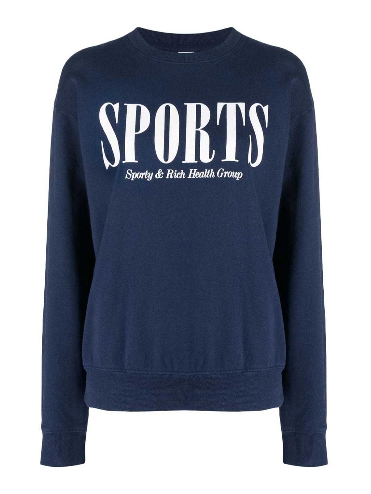 Sporty And Rich Sports Cotton Sweatshirt In Blue