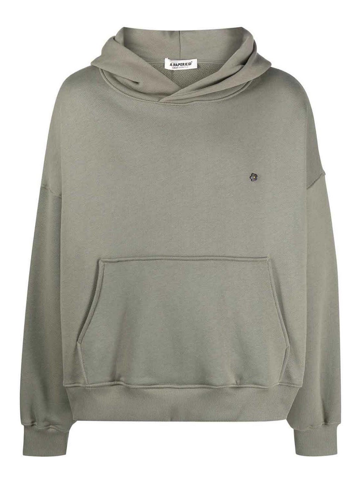 Shop A Paper Kid Logo Cotton Hoodie In Green