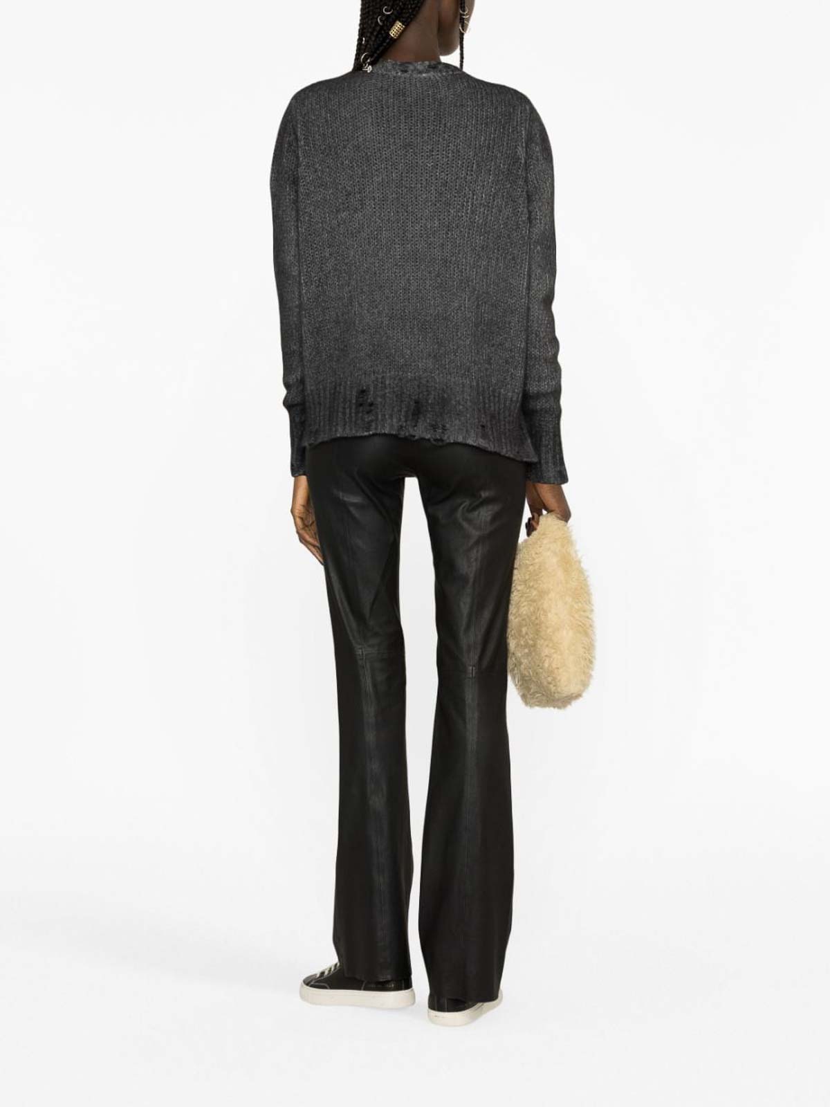 Shop Avant Toi Cashmere And Silk Blend Sweater In Black