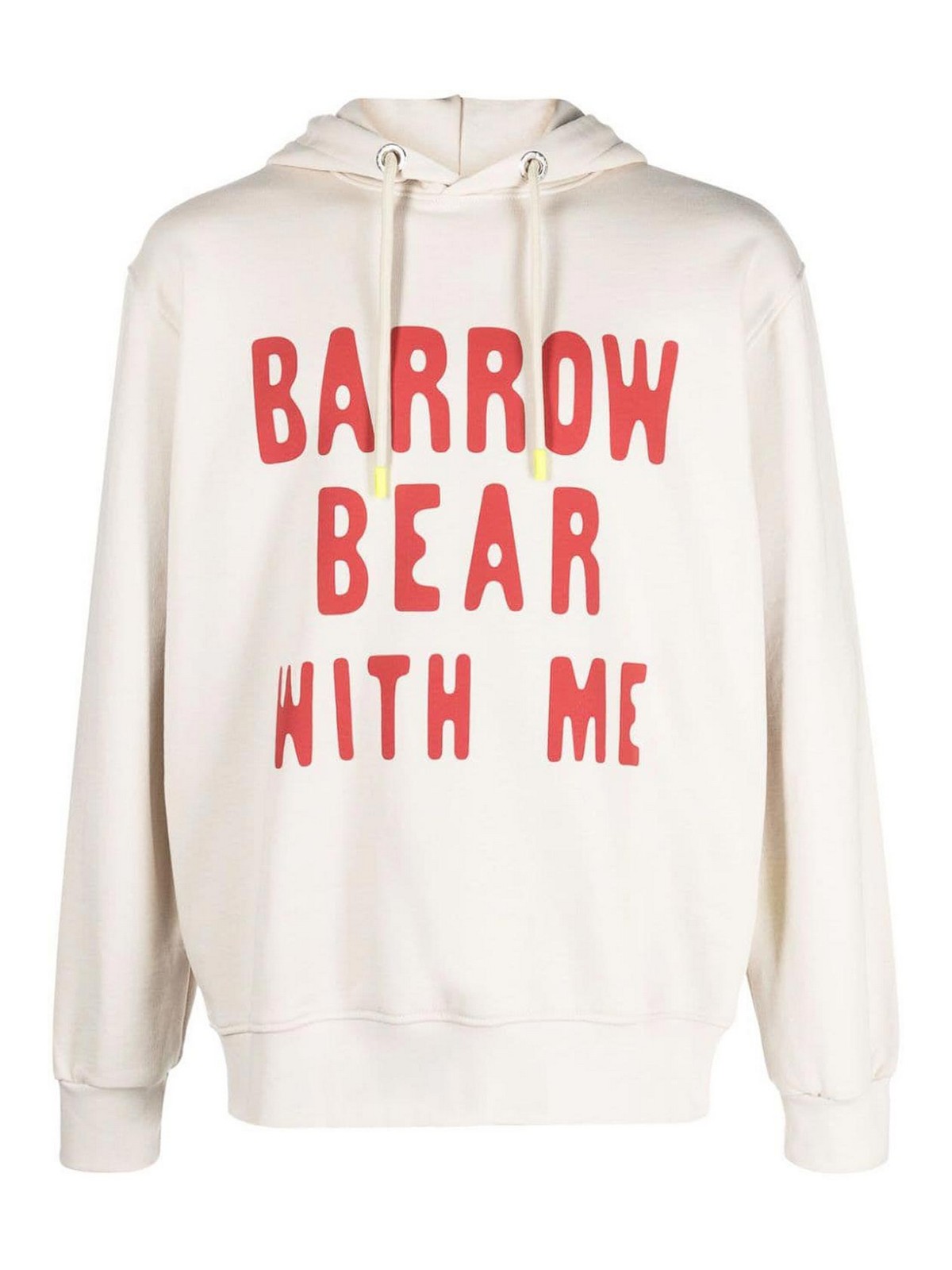 Shop Barrow Bear Hoodie In Beige