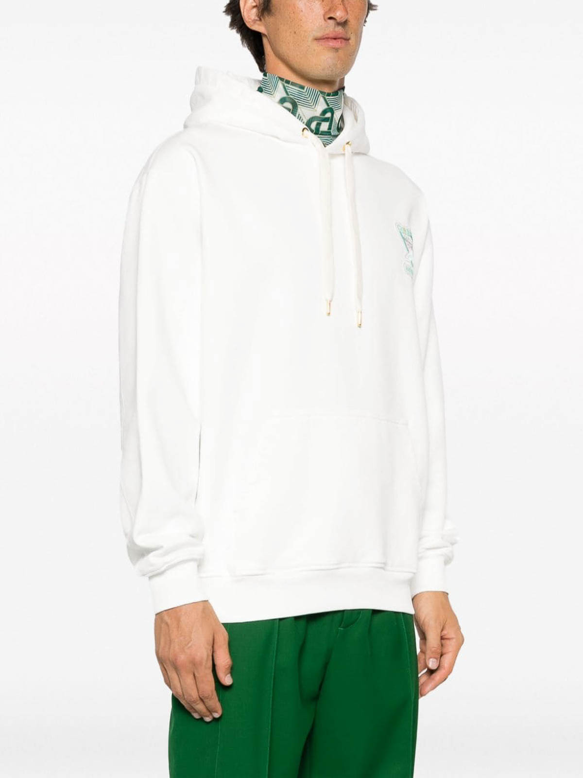 パーカー・フーディ Casablanca Graphic Print Organic Cotton Sweatshirt Casablanca Logo print hoodie - White - Men