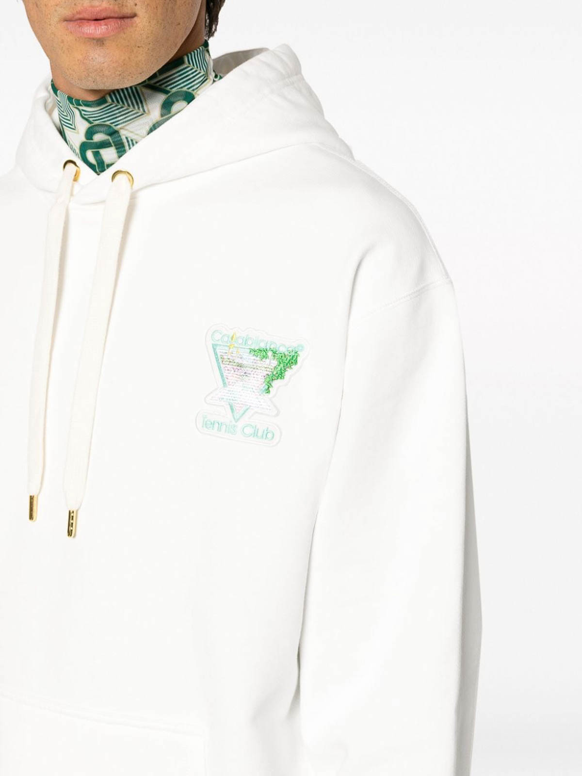 パーカー・フーディ Casablanca Graphic Print Organic Cotton Sweatshirt Casablanca Logo organic cotton hoodie - White - Men