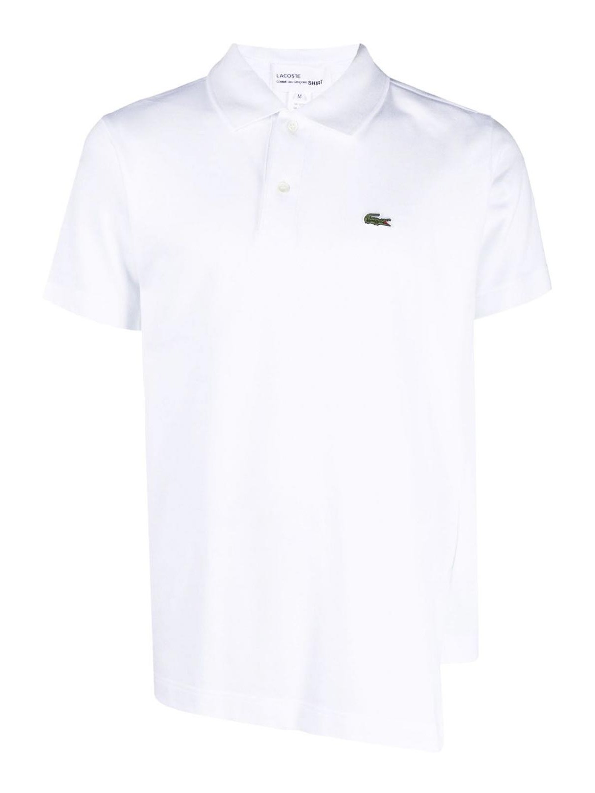 Comme Des Garçons Cotton Polo Shirt In White