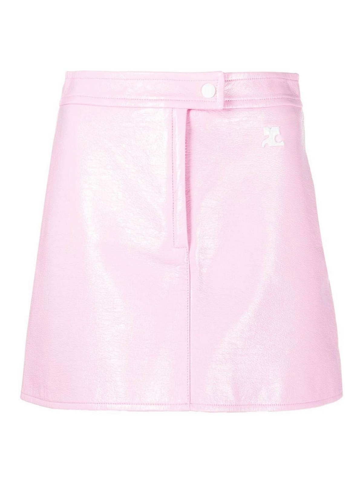 Courreges Logo iconic vinyl mini skirt 223CJU001VY00145000