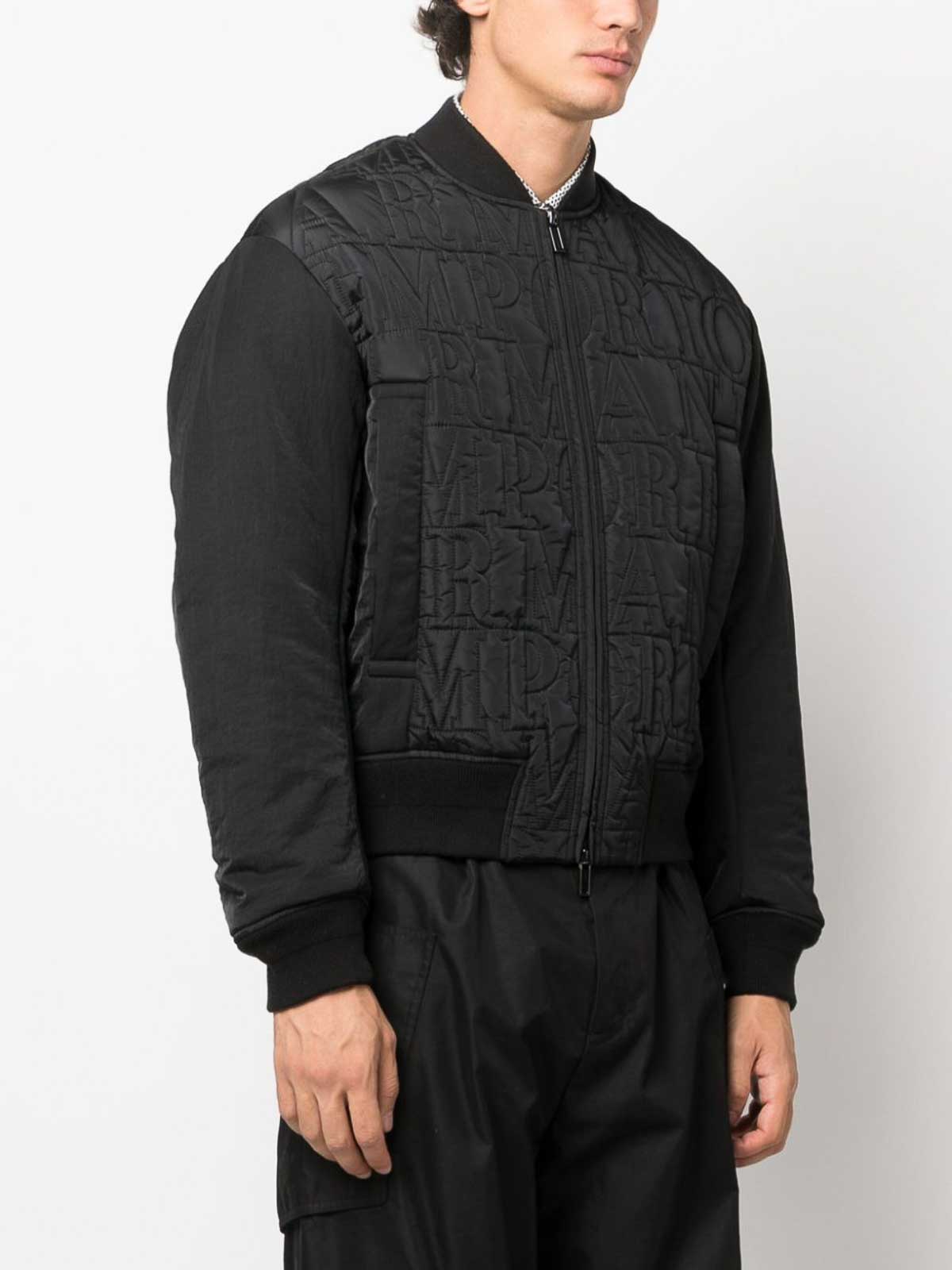Emporio Armani Logo nylon bomber jacket - Black|6R1B761NIJZ0999
