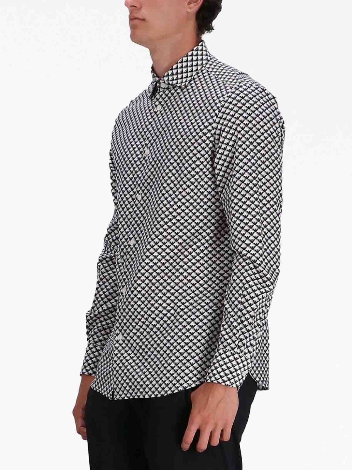 Printed cotton shirt by Emporio Armani