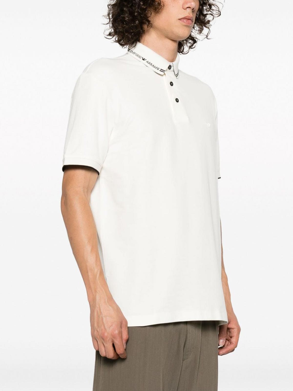 Emporio Armani ポロシャツ - 白 - メンズ|6R1FC21JCYZ01M7