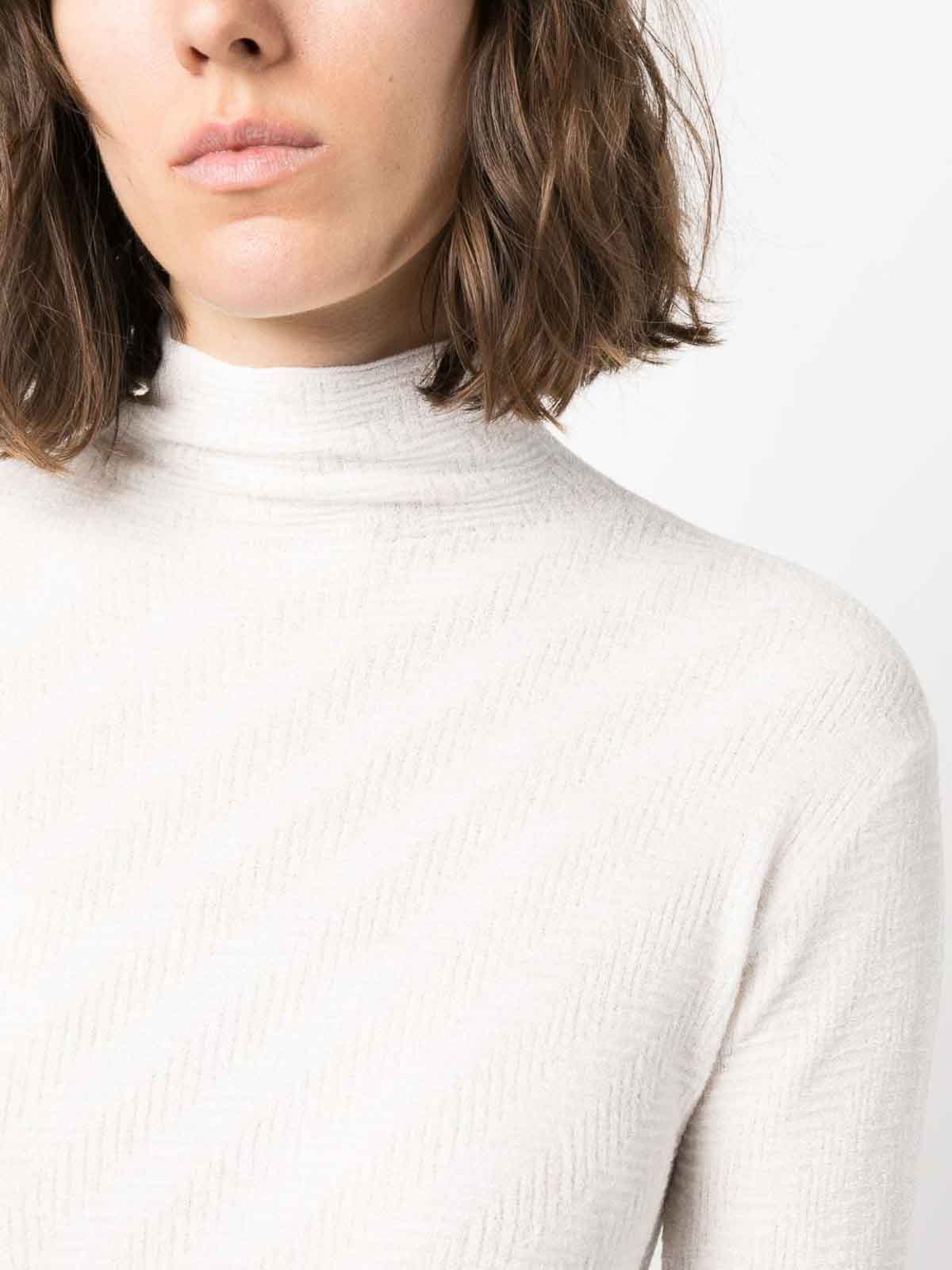 Shop Emporio Armani Suéter Con Cuello Alto - Blanco In White