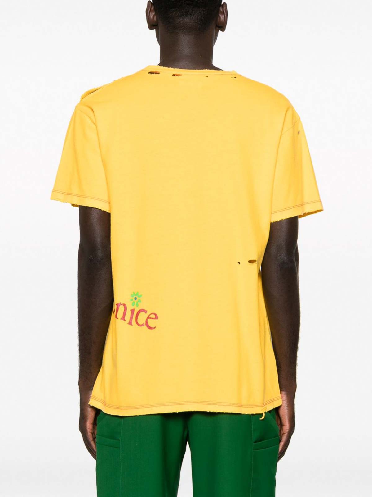 Shop Erl Camiseta - Amarillo In Yellow