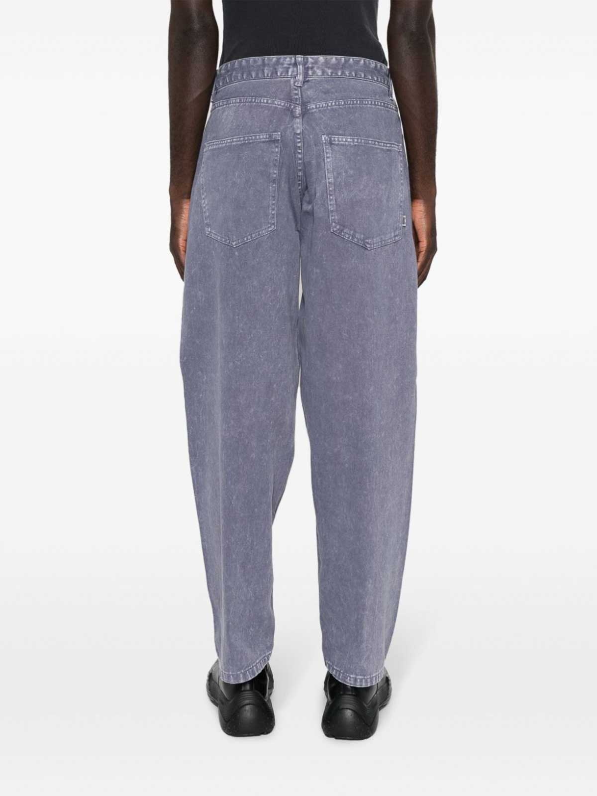 Shop Huf Baggy Fit Denim Jeans In Grey